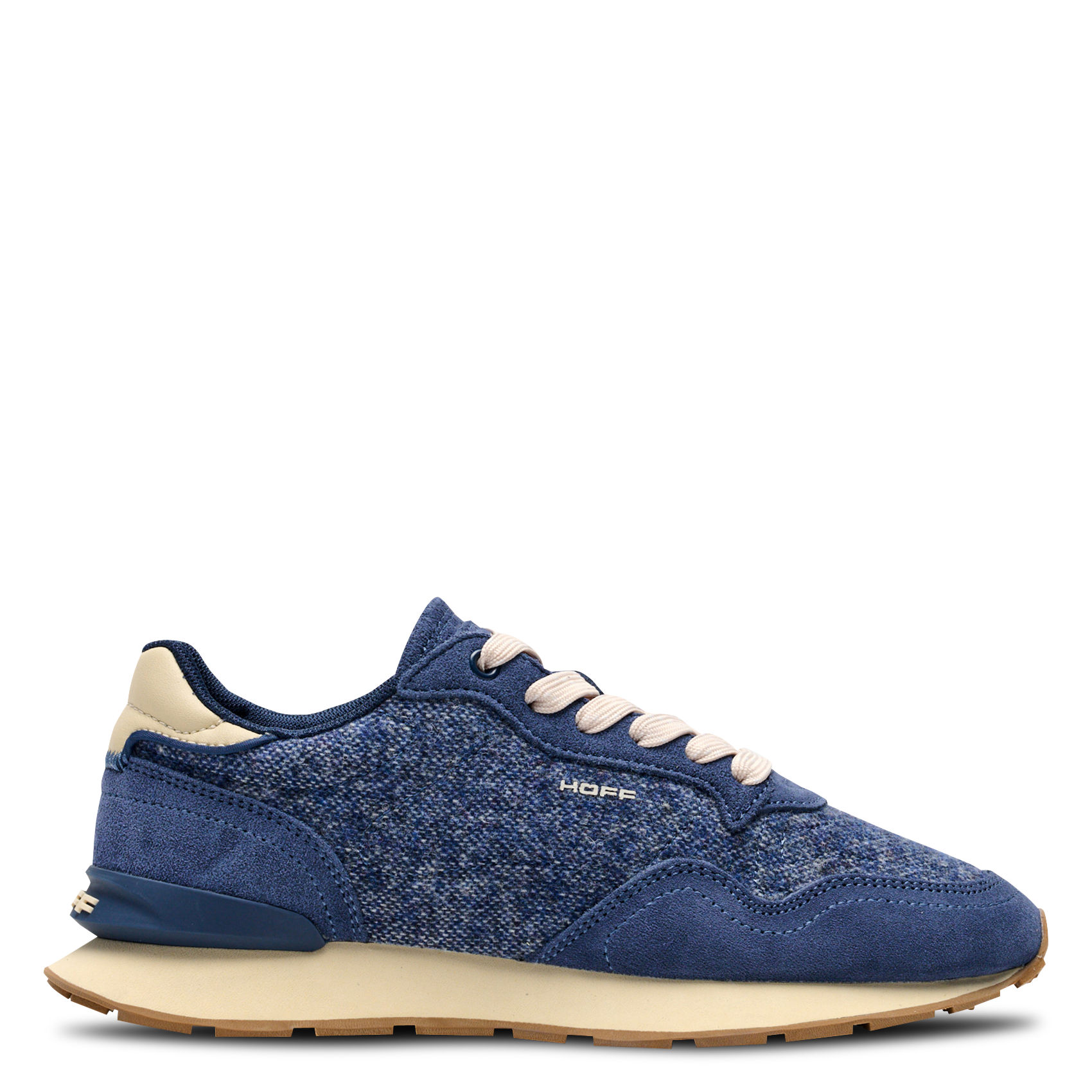 Low-top mixed leather sneakers HOFF Blue