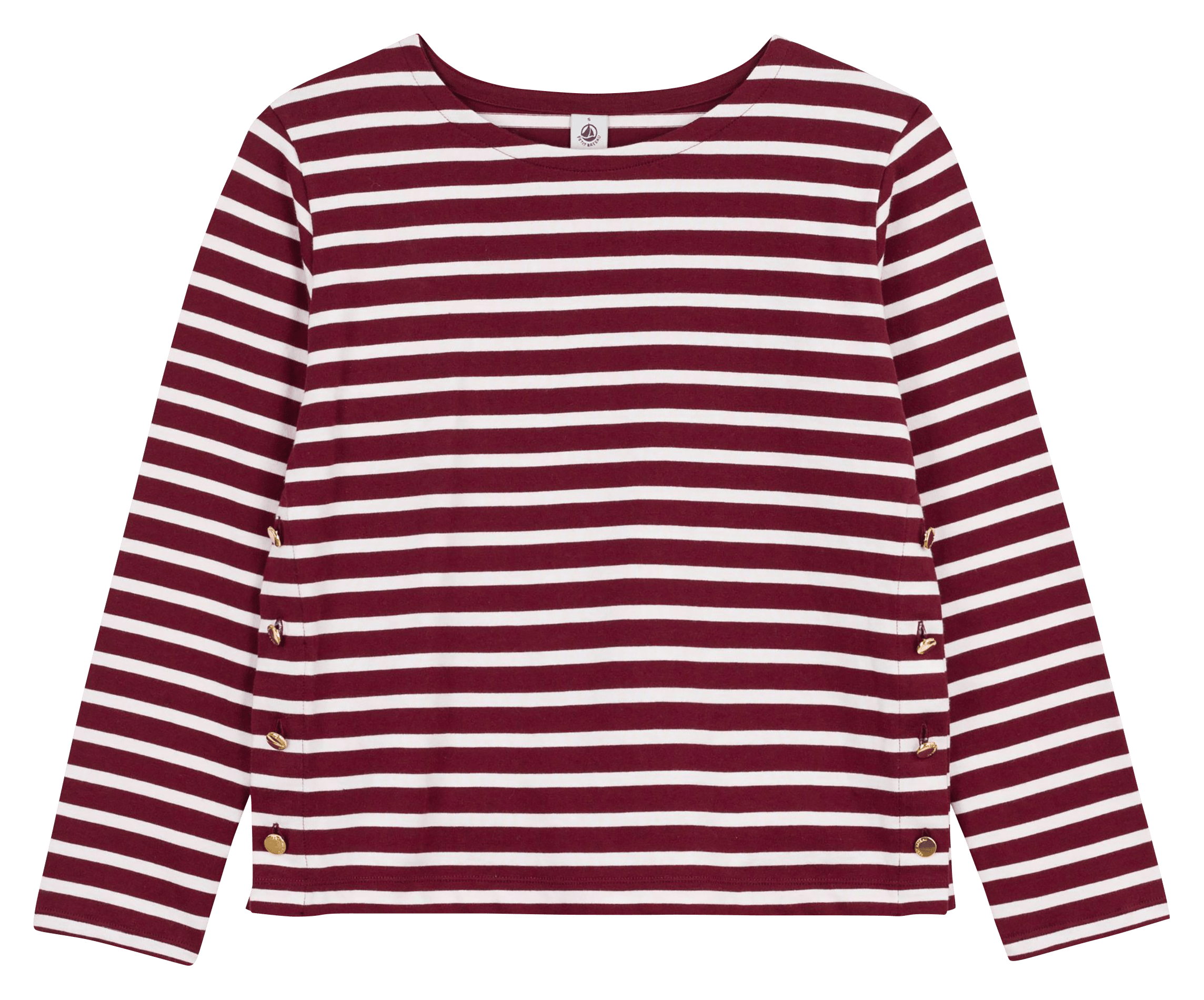 Tee-shirt droit à rayures PETIT BATEAU Multicolore