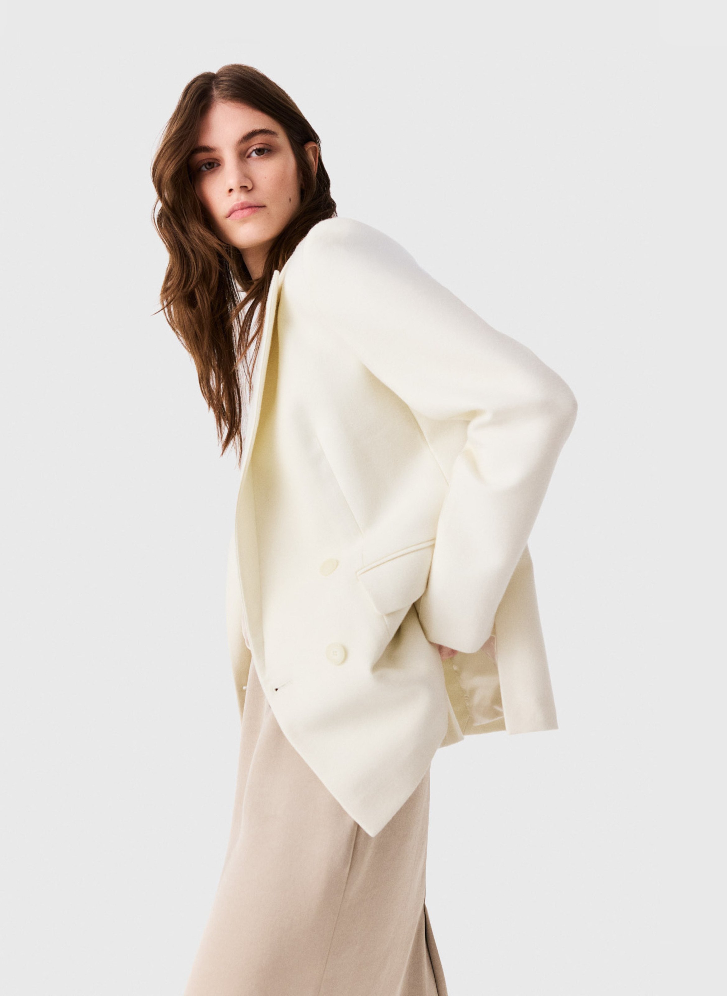 Fitted suit jacket MAJE Beige