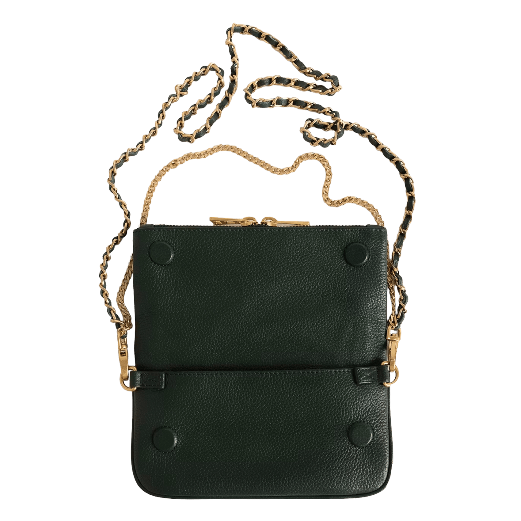 Leather clutch bag ZADIG&VOLTAIRE Green
