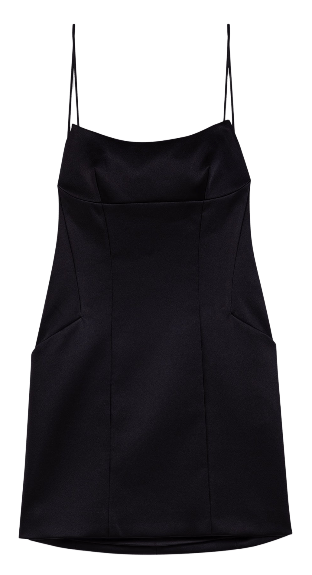 Short dress with strappy rhinestones MAJE Black