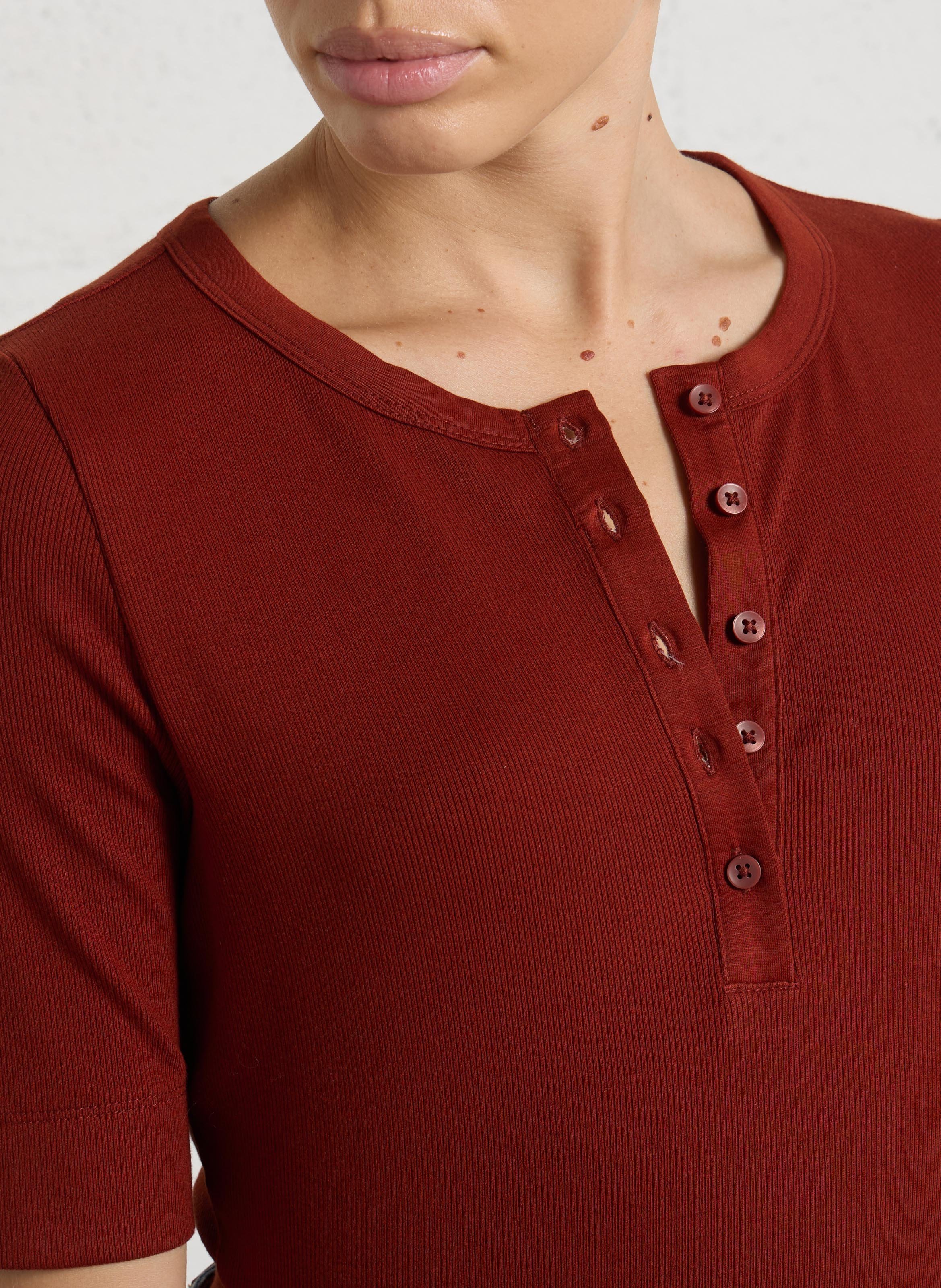 Straight-cut round-neck T-shirt MAISON 123 Red