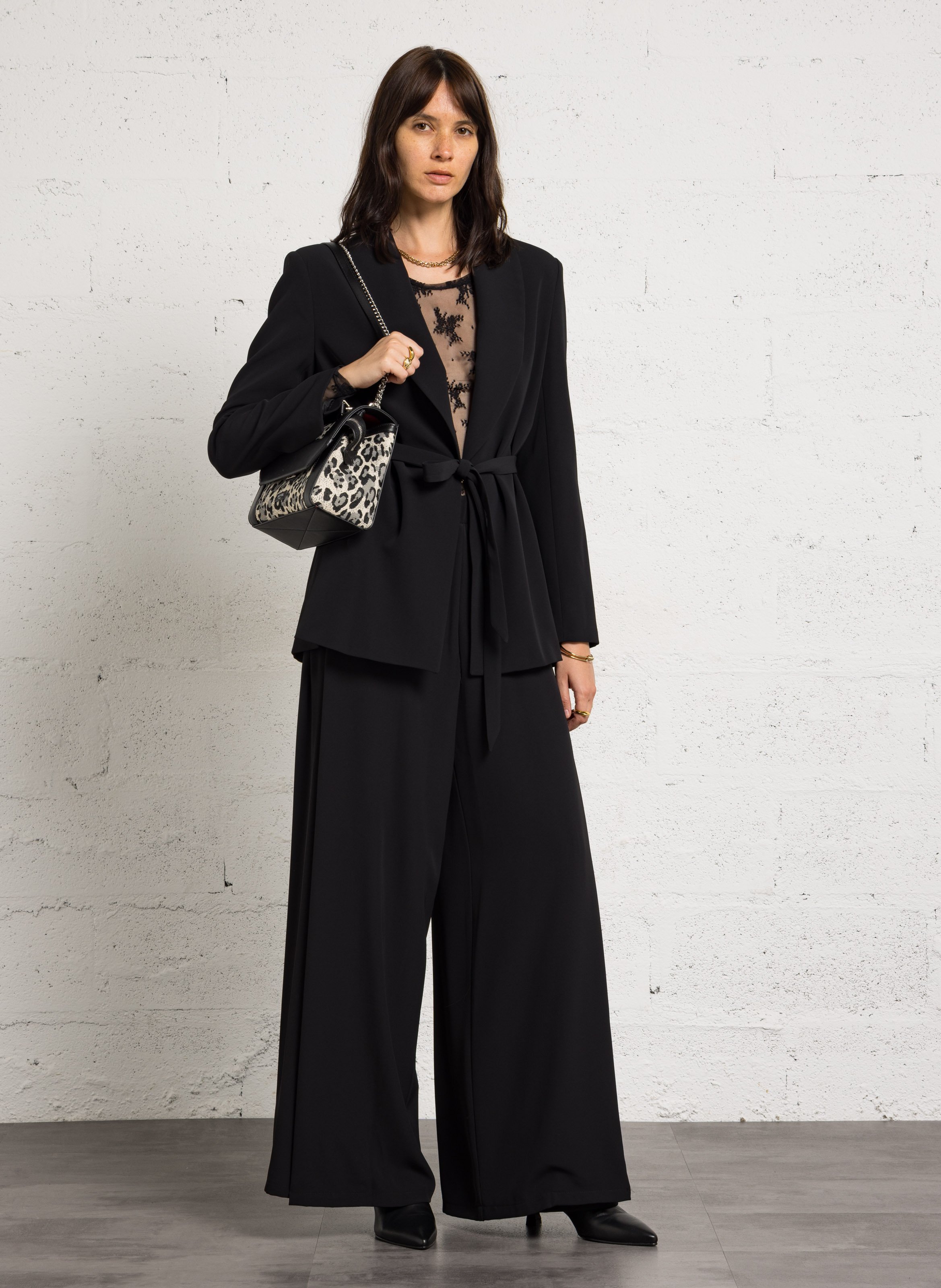 Veste droite col châle IMPERIAL Noir