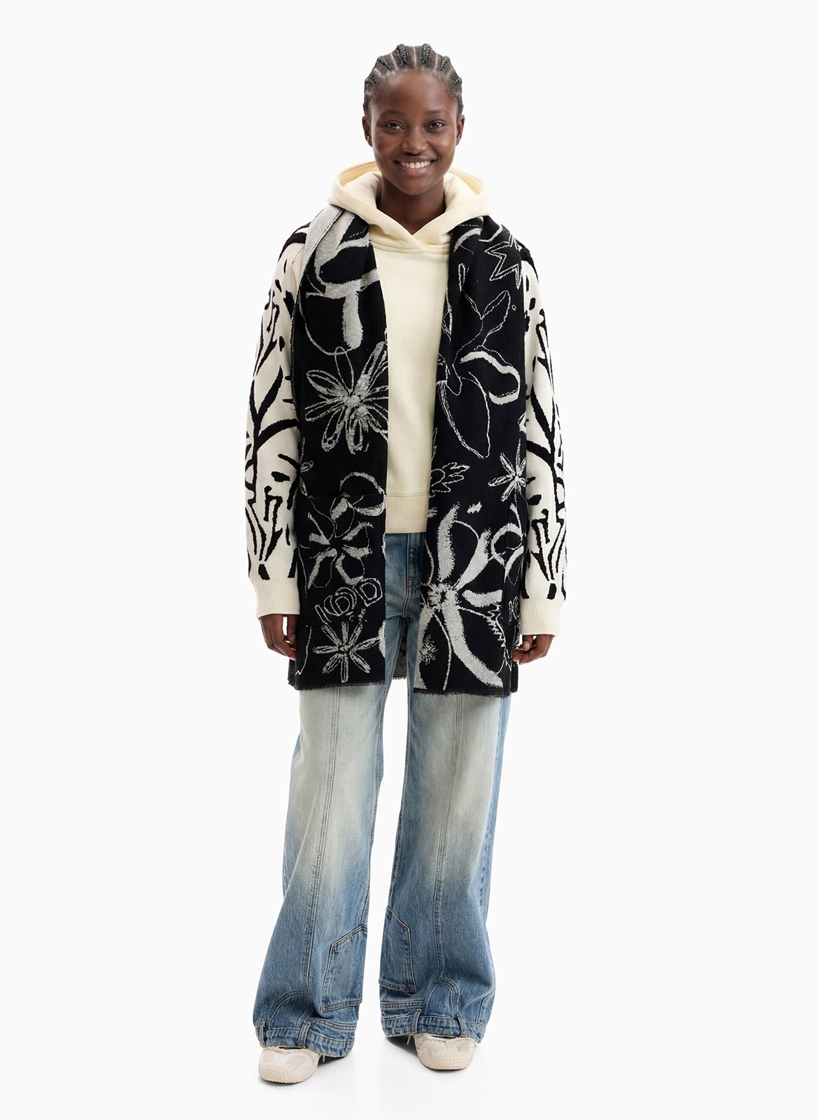 Echarpe  imprimée DESIGUAL Noir