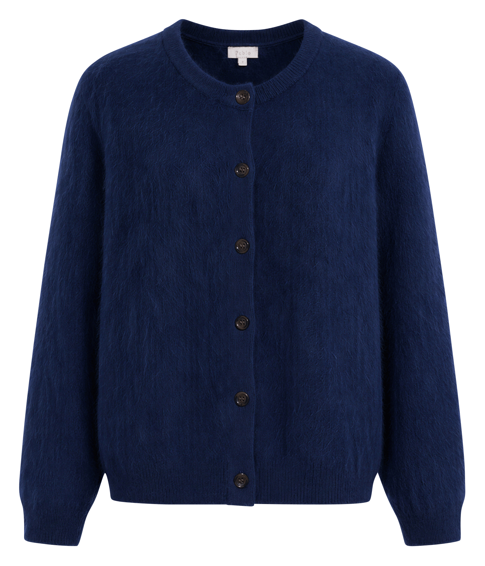 Rechte wollen cardigan PABLO Blauw
