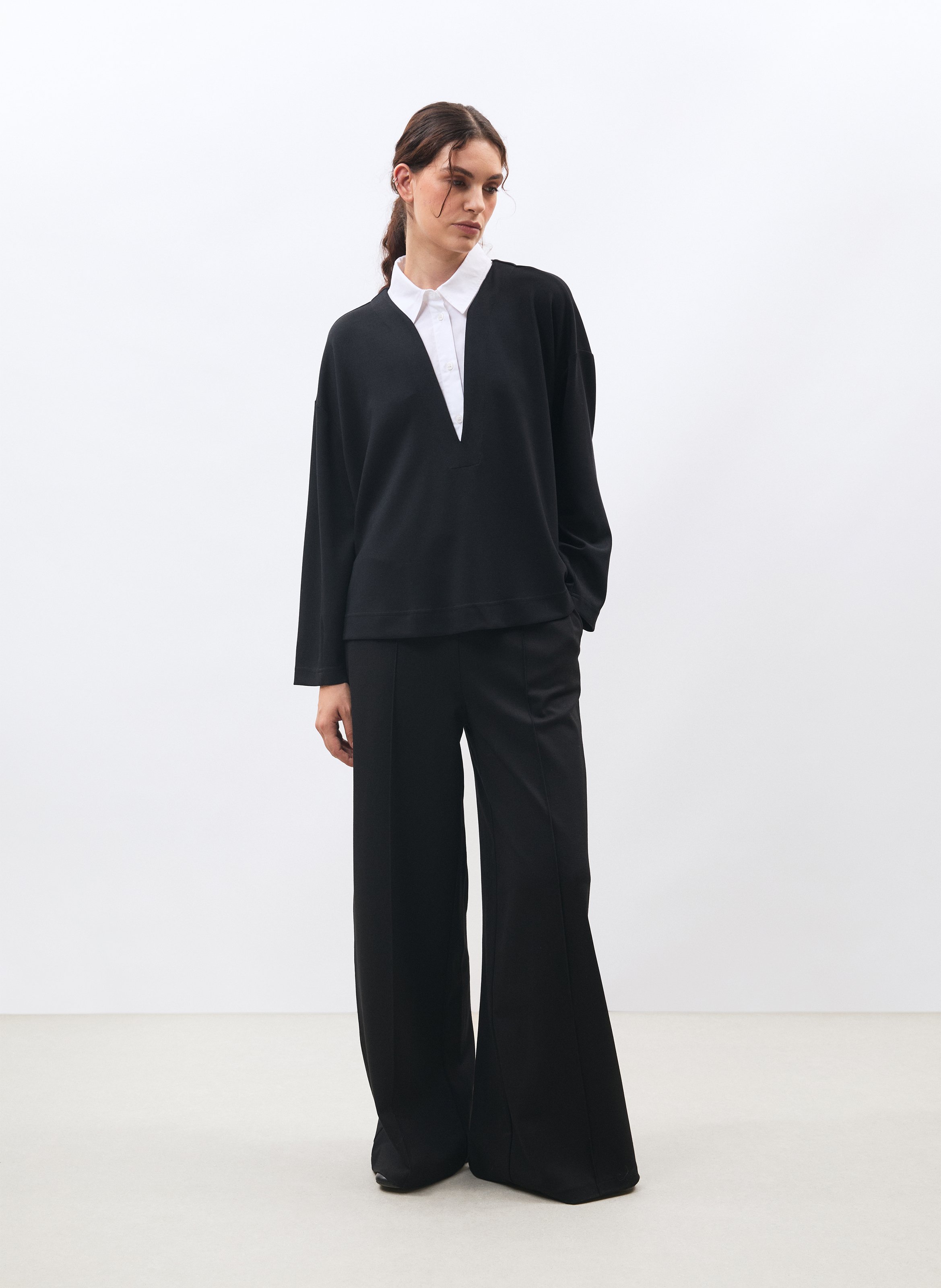Two-in-one long-sleeved top HUMILITY Black