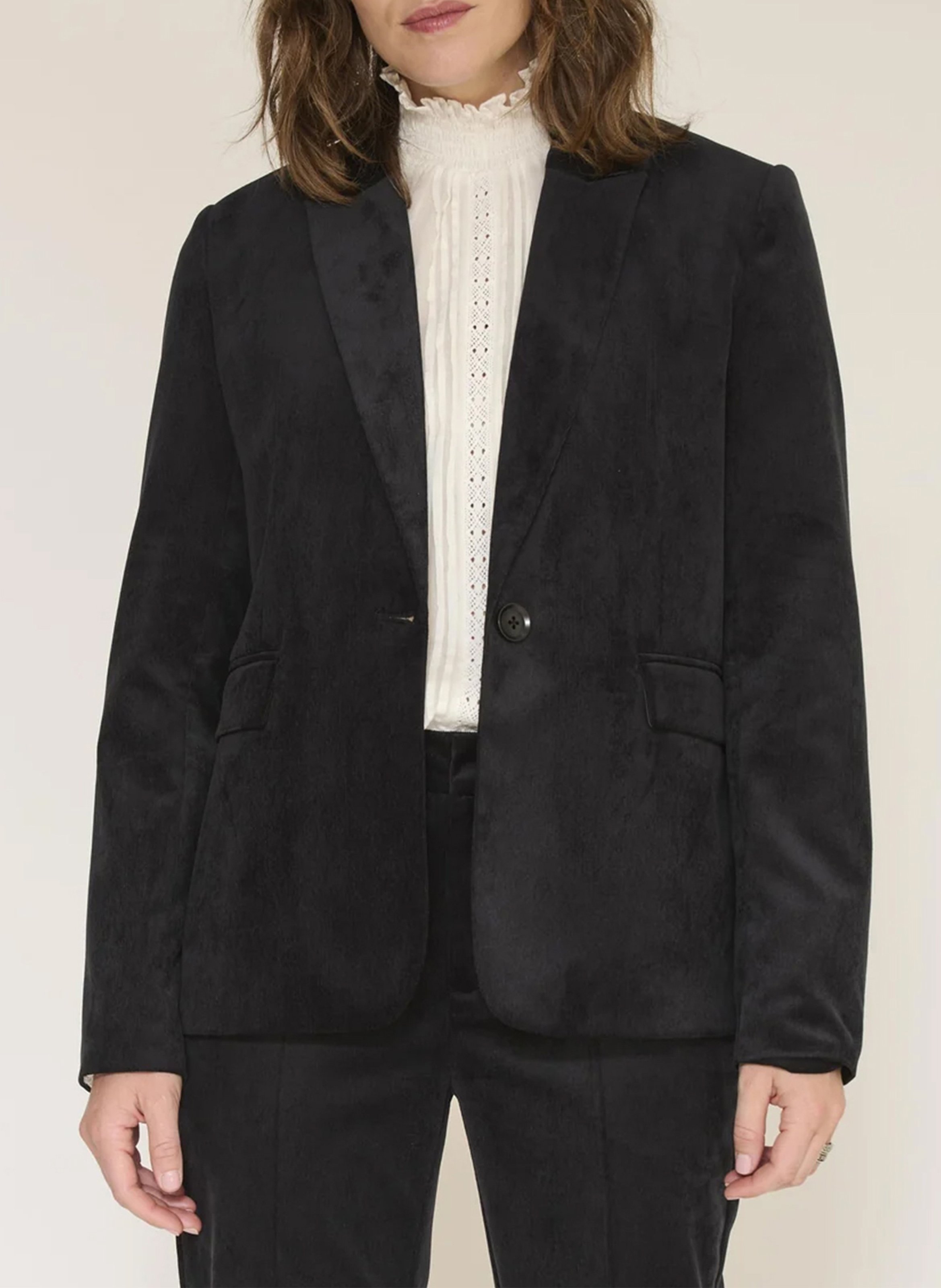 Veste tailleur en velours côtelé  MKT Noir