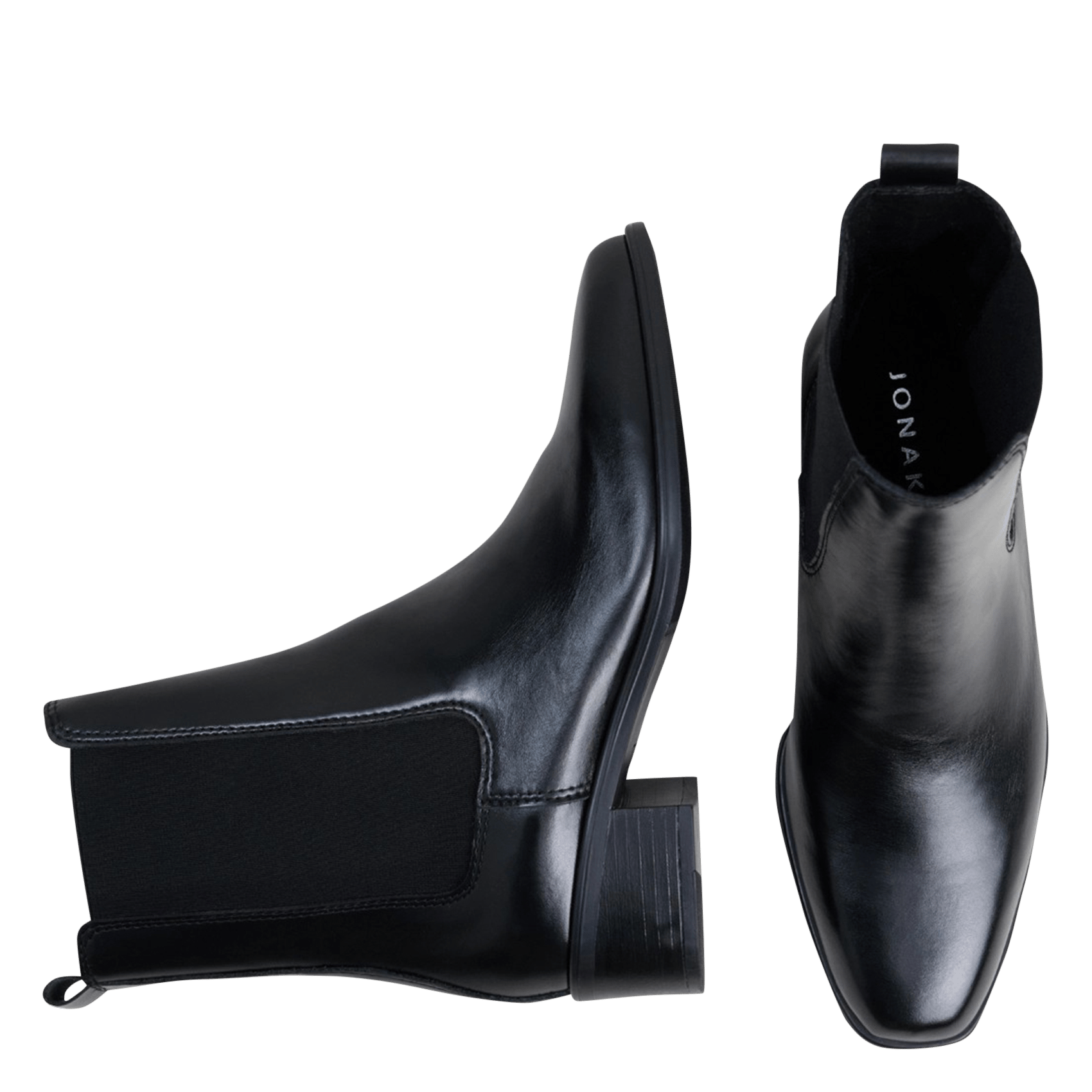 Bottines chelsea unies en cuir JONAK Noir