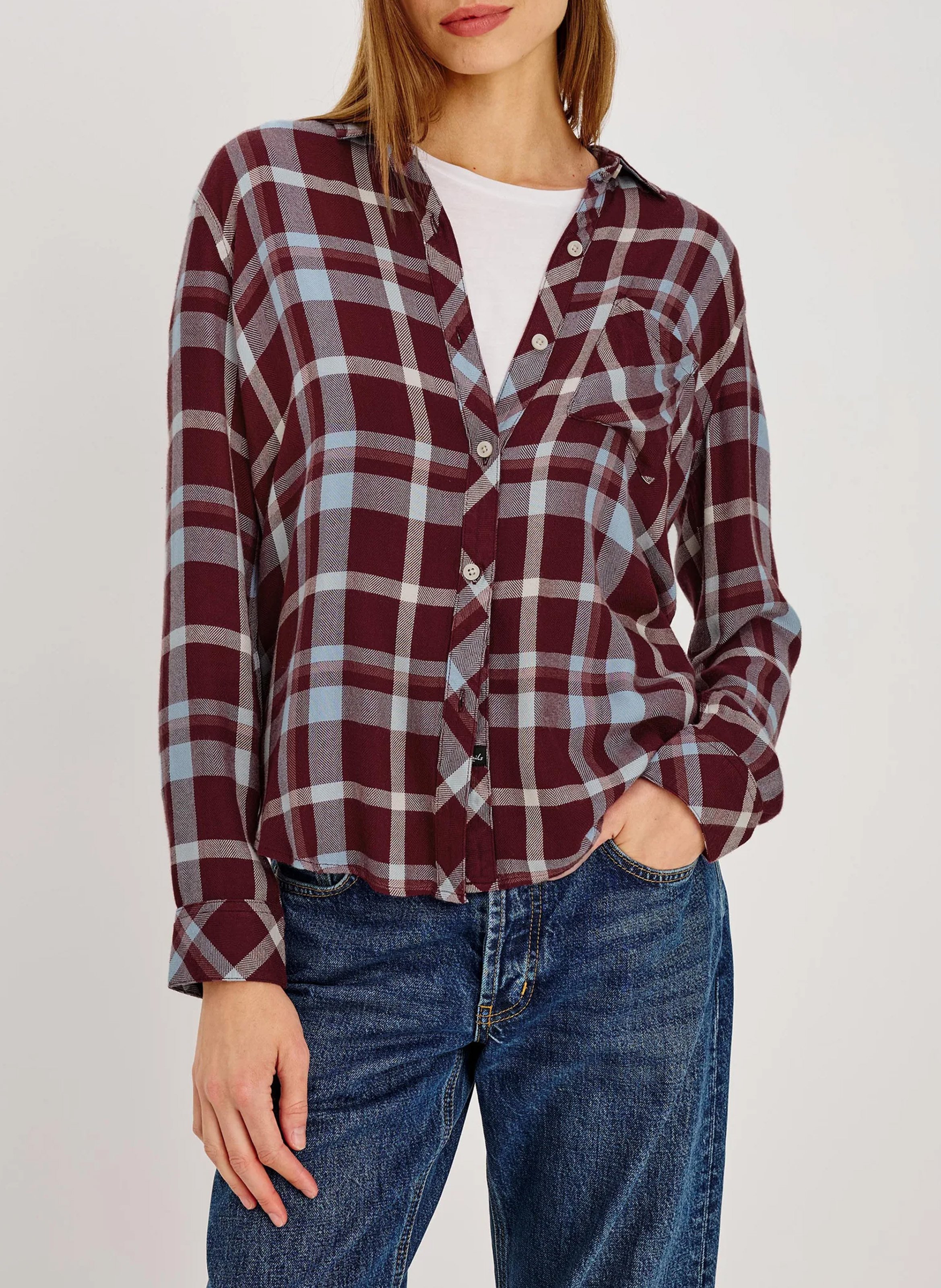 Straight checked shirt RAILS Red