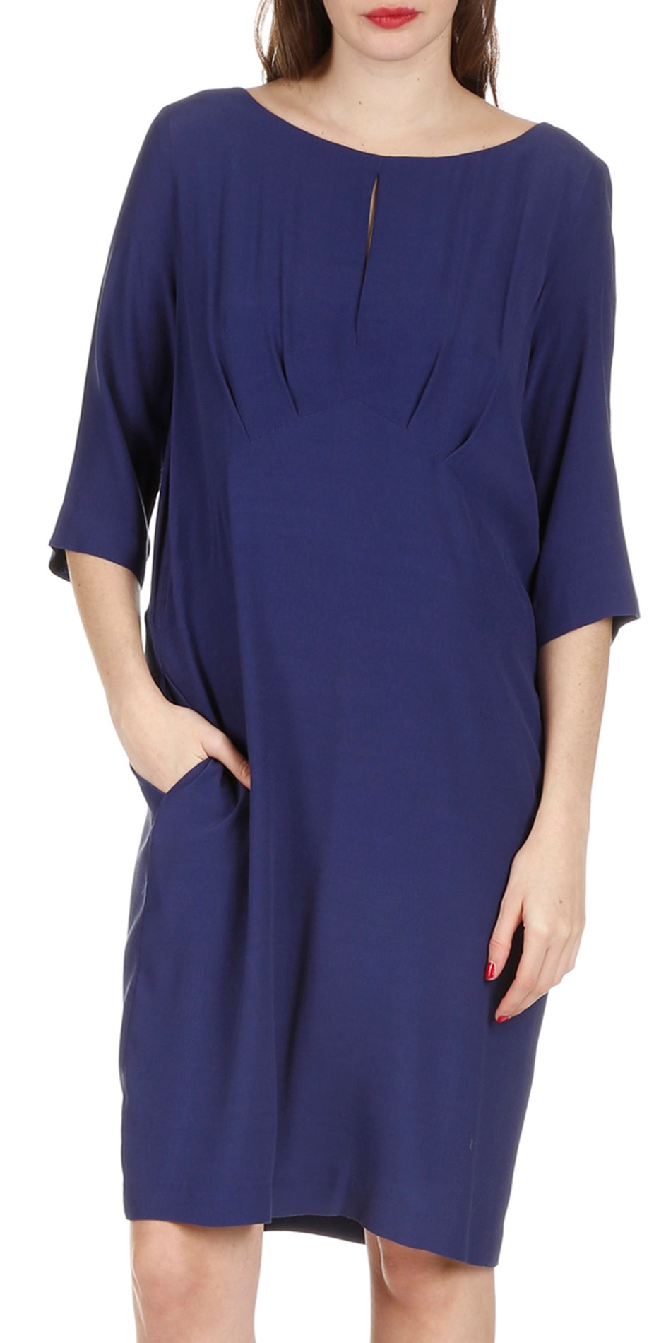 Short split-back dress ATTIC AND BARN Blue