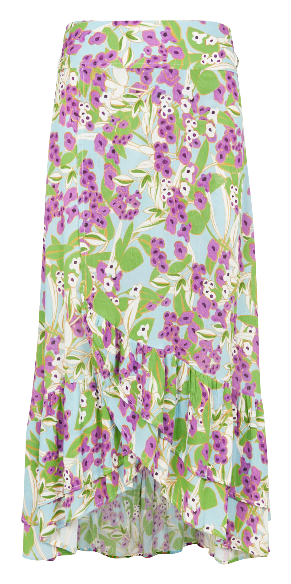 Jupe longue portefeuille à imprimé fleuri LA PETITE FRANCAISE Multicolore