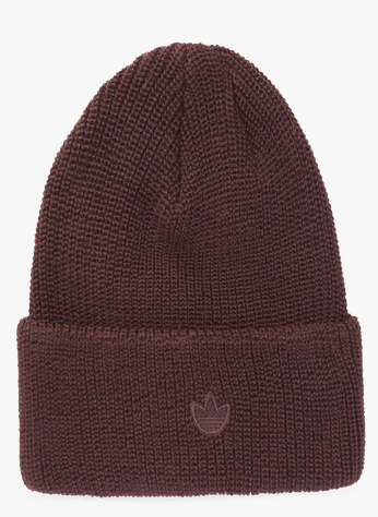 Beanie With Embroidered Logo Shadow Brown Adidas - Women