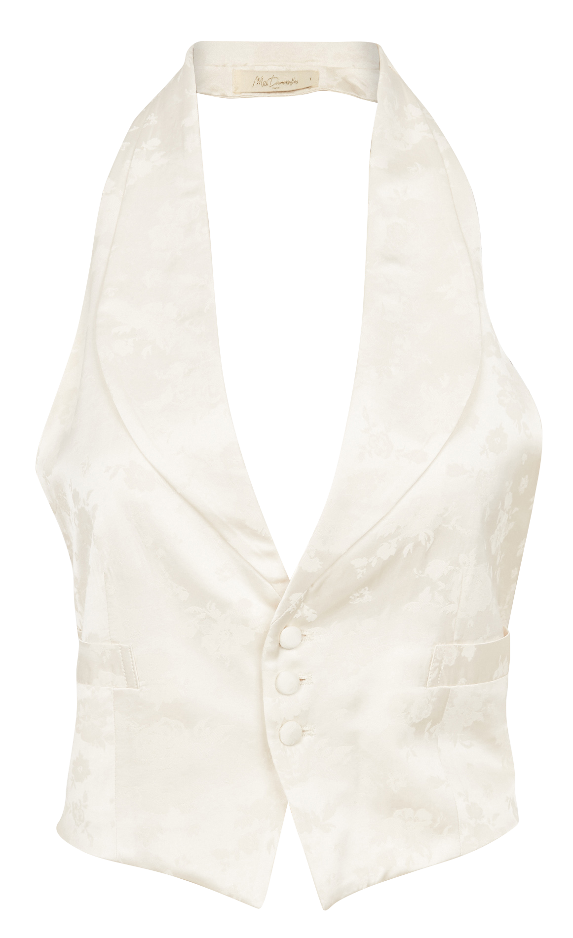  Gilet de costume dos nu satiné MES DEMOISELLES Blanc