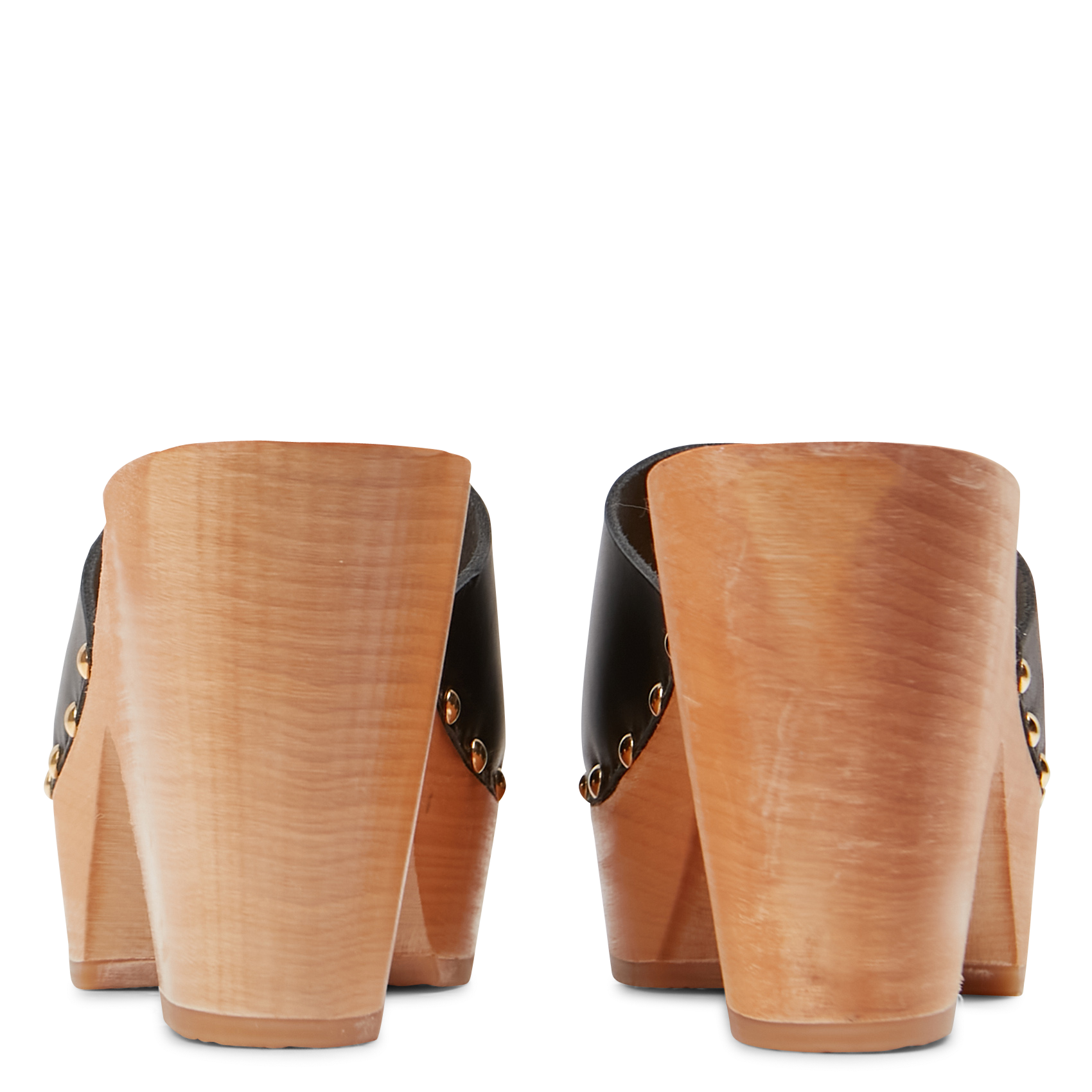 Open, leren klompen met hoge hak SABOTS YOUYOU Zwart