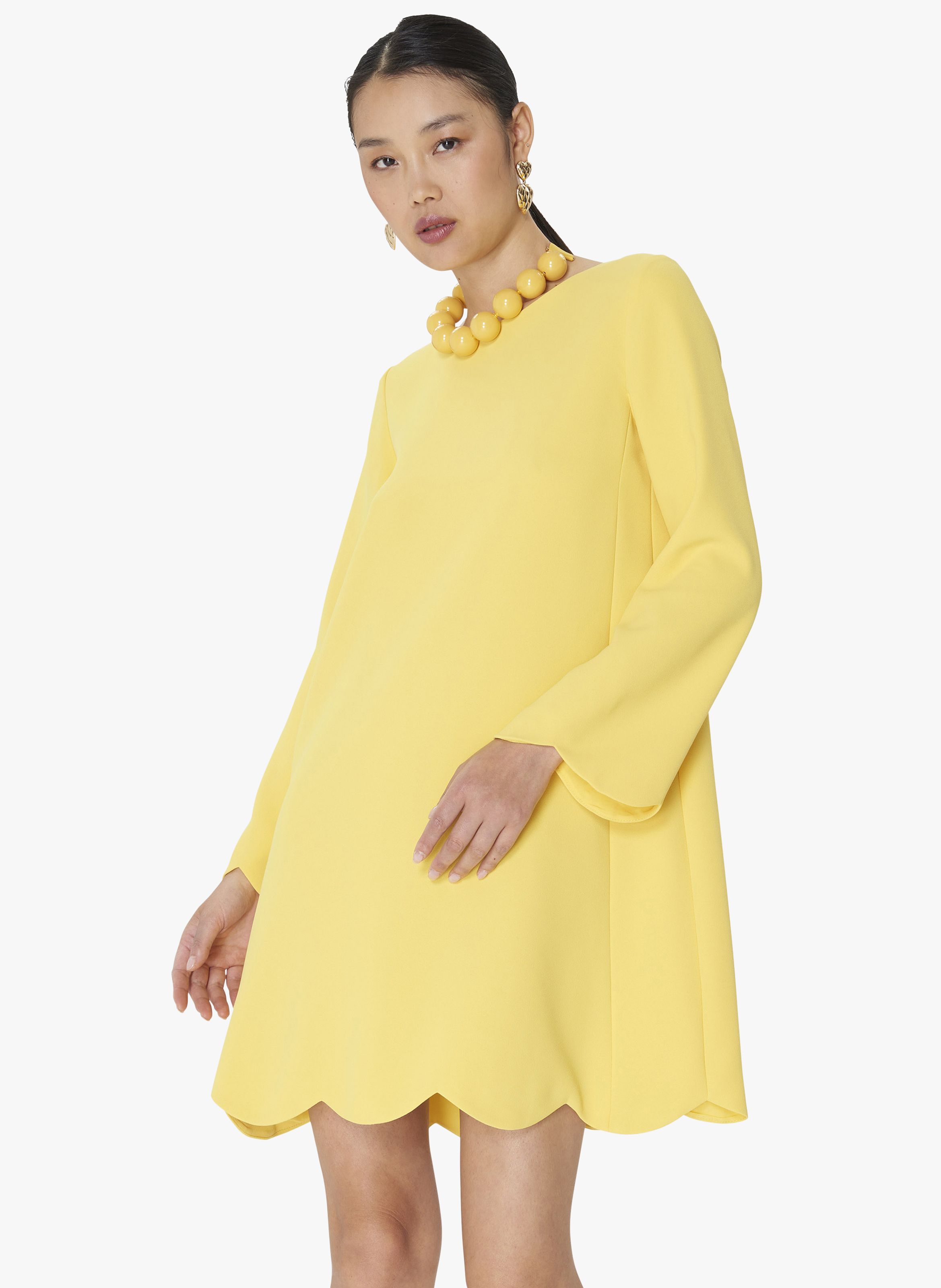 Robe jaune droite new arrivals