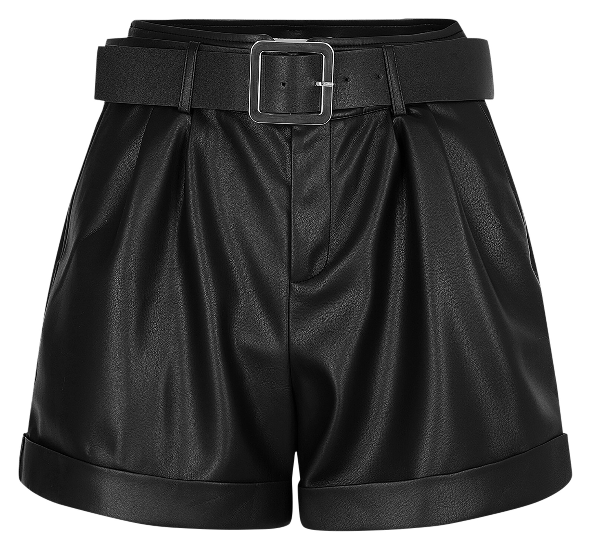Short ajustée effet cuir MORGAN Noir