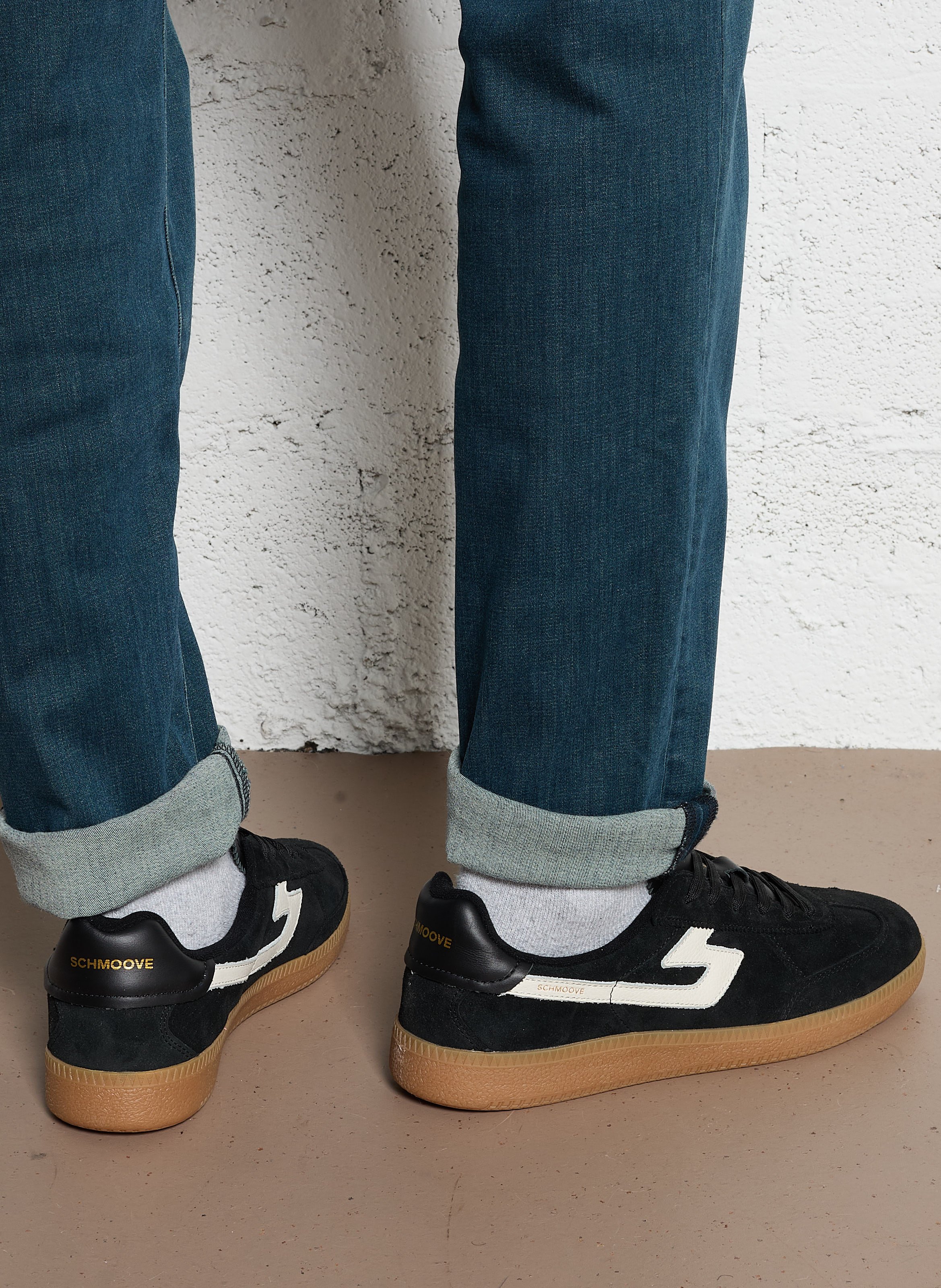 Suede leather low-top sneakers SCHMOOVE Multicolored