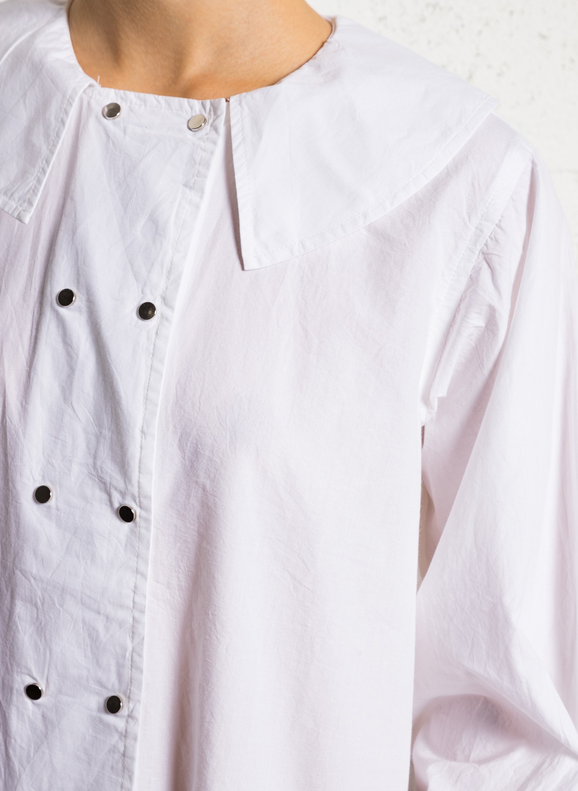 Straight cotton shirt THE TINY BIG SISTER White