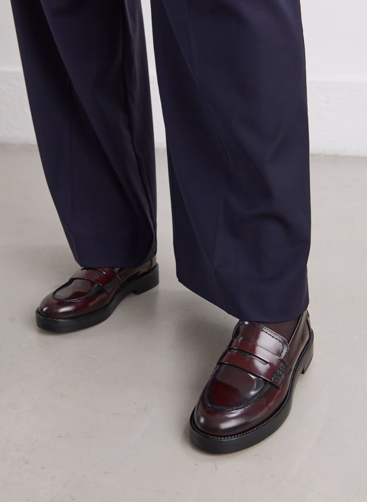 Leather loafers JONAK Red