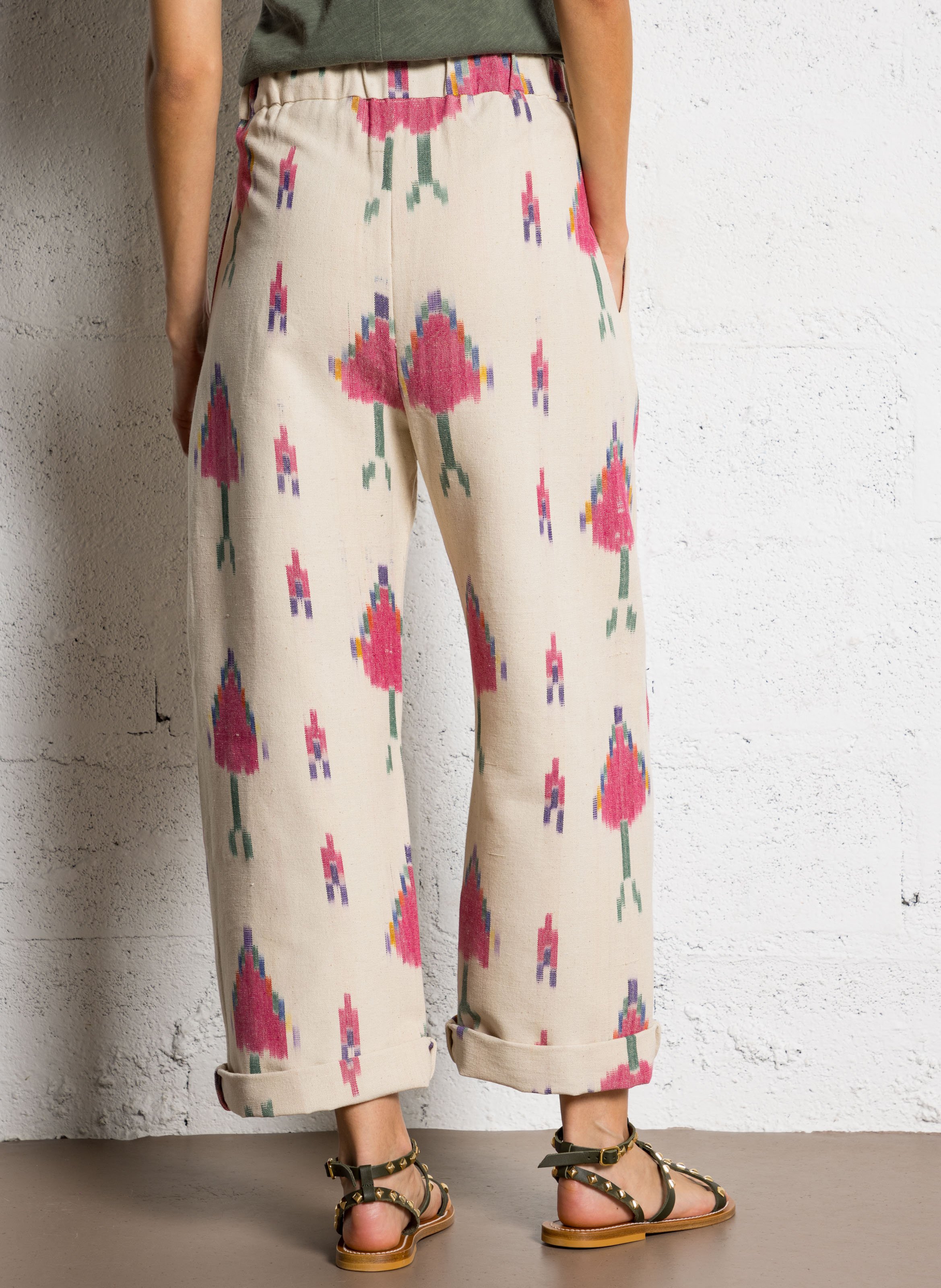 Pantalon large en coton imprimé AUTRE AURA Multicolore