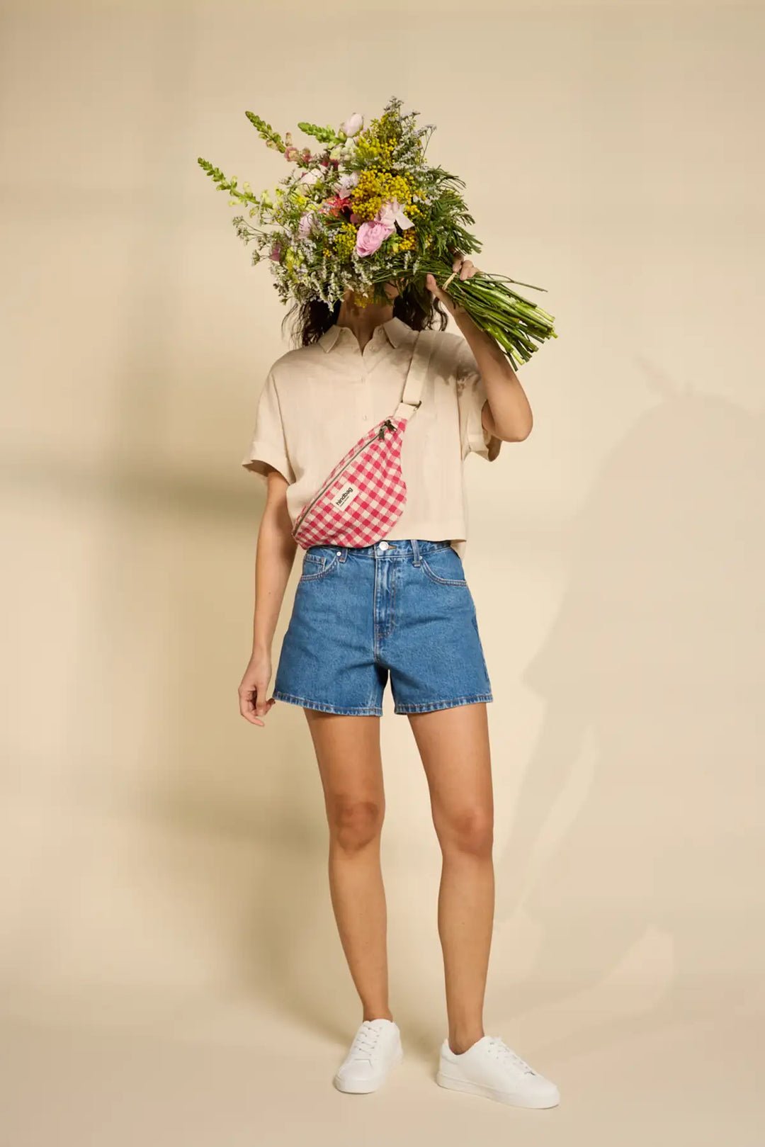 Cotton waist bag HINDBAG Pink