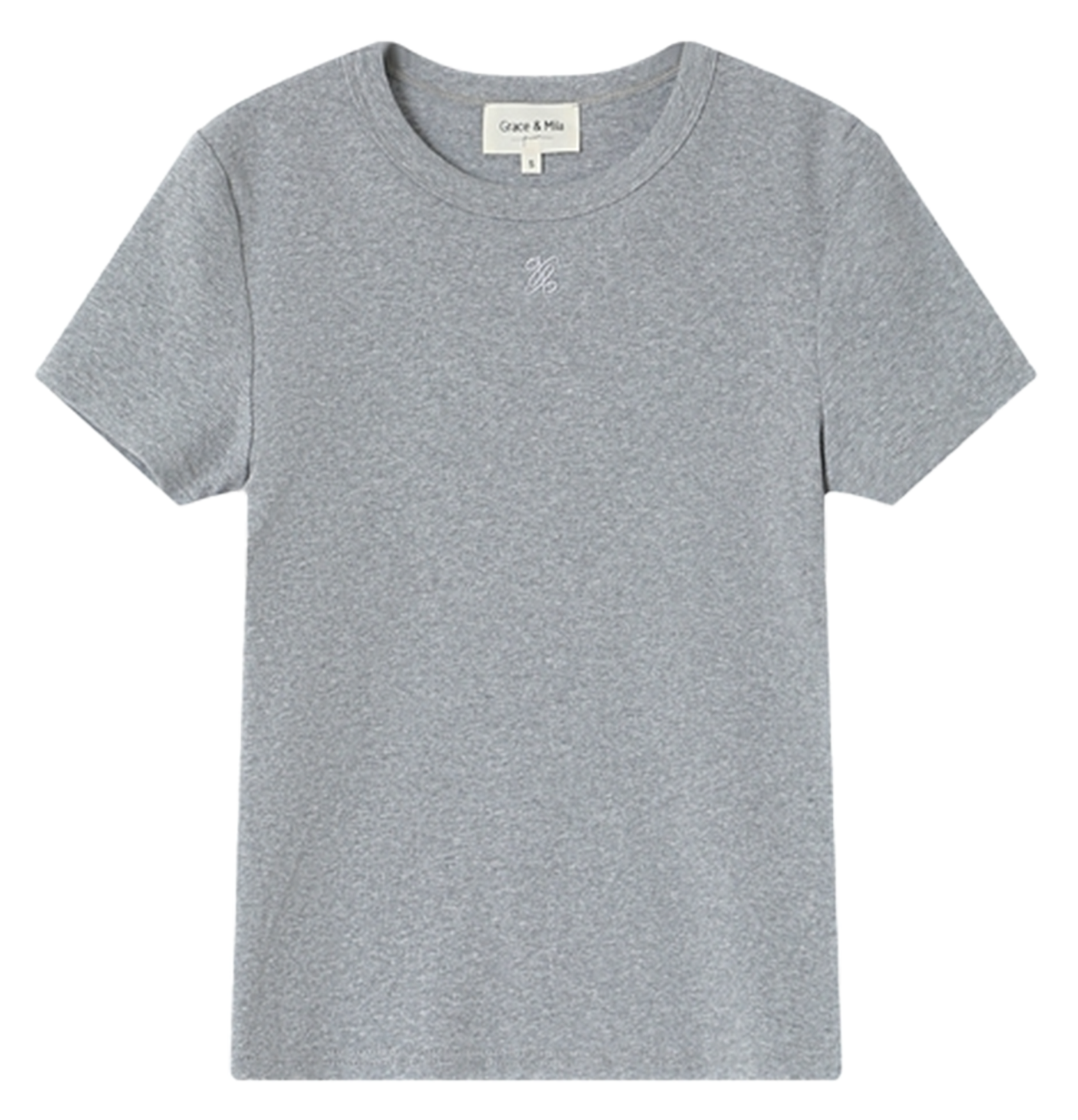 Jacksonville - T-Shirt mit Rundhalsausschnitt aus Baumwoll-Mix GRACE ET MILA Silber