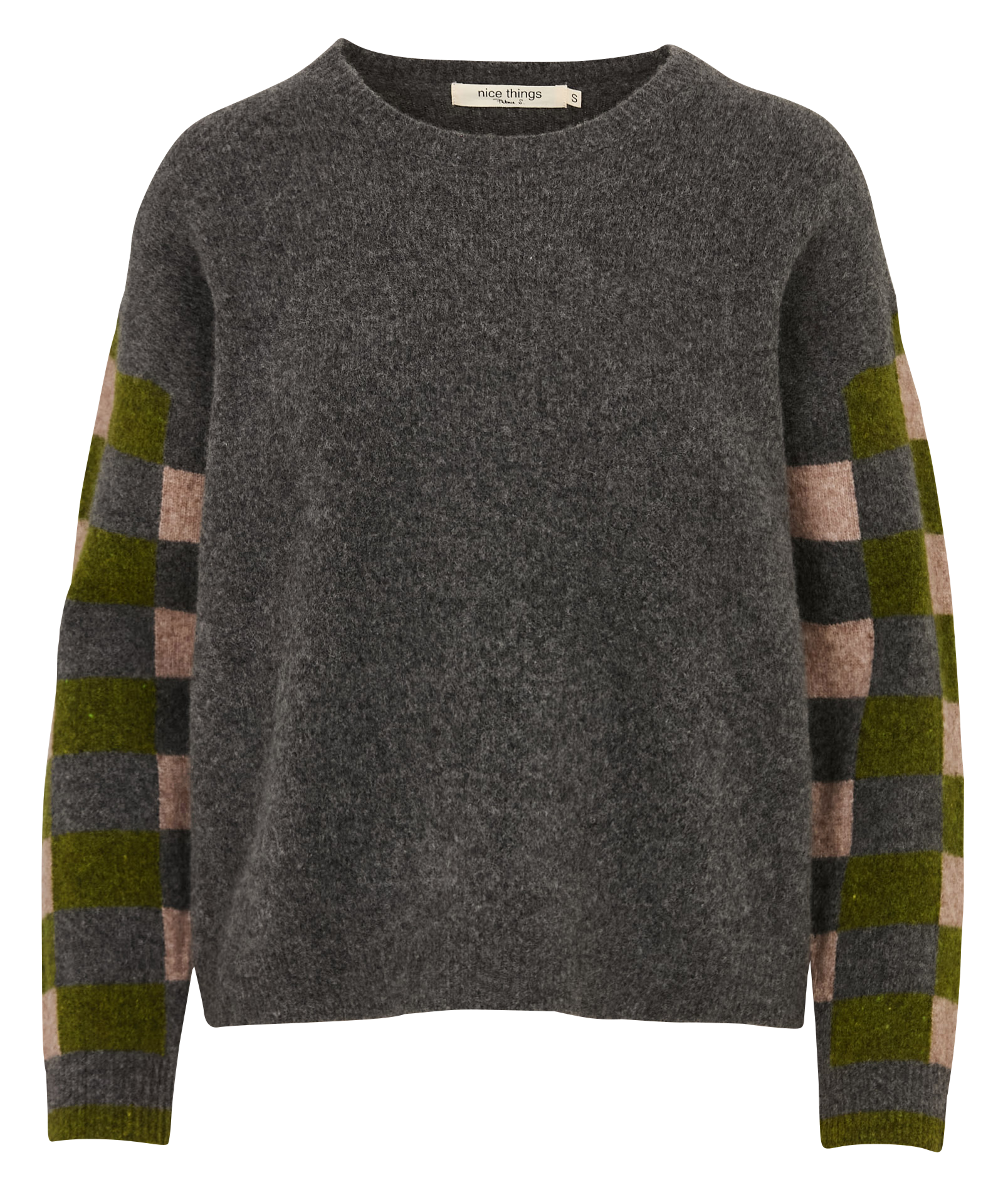 Pull oversize en laine mélangée NICE THINGS Gris