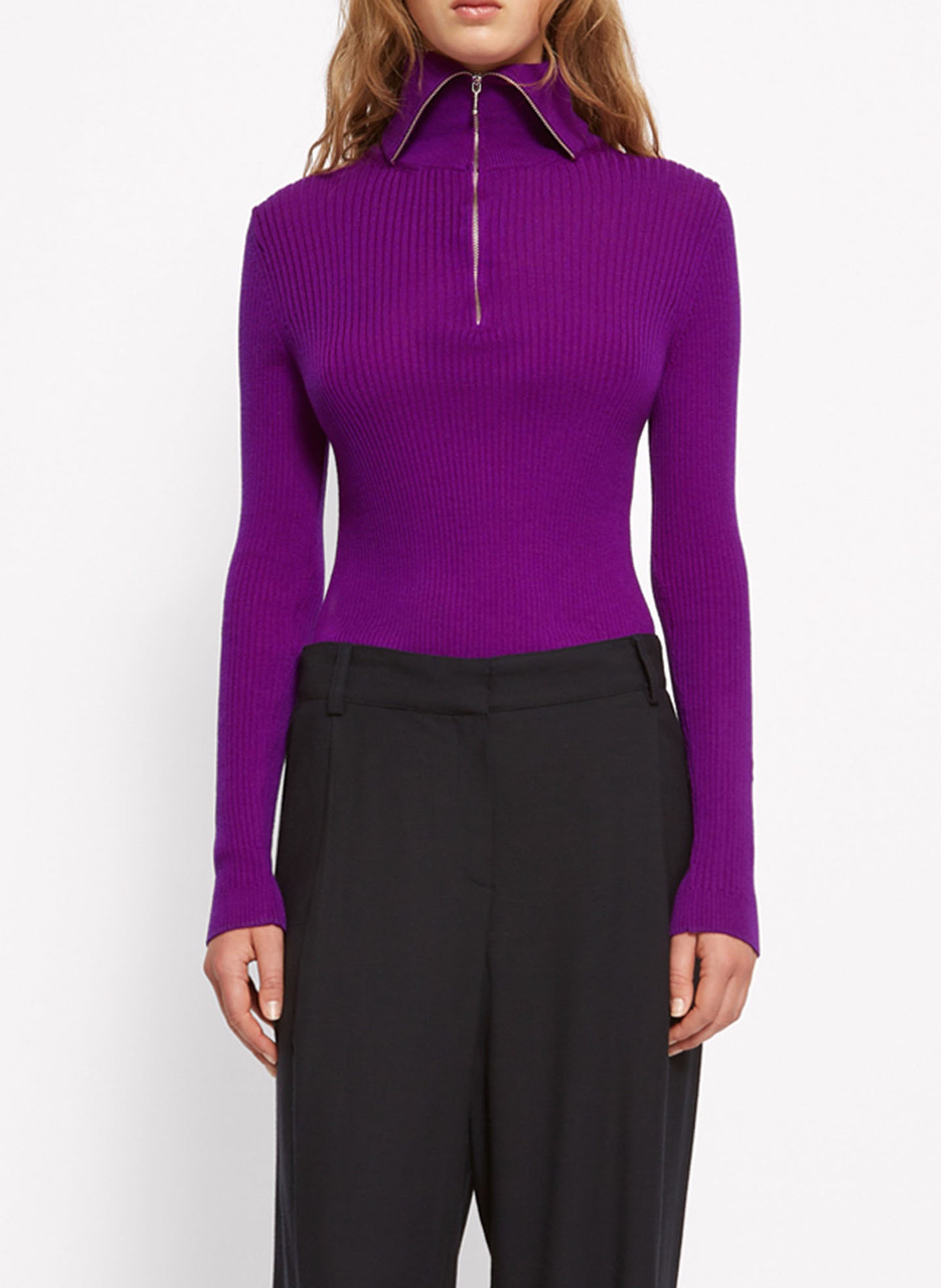 Pull col montant en laine ROSEANNA