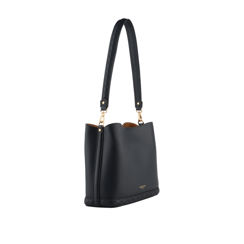 Satchel - cowhide leather POURCHET Blue