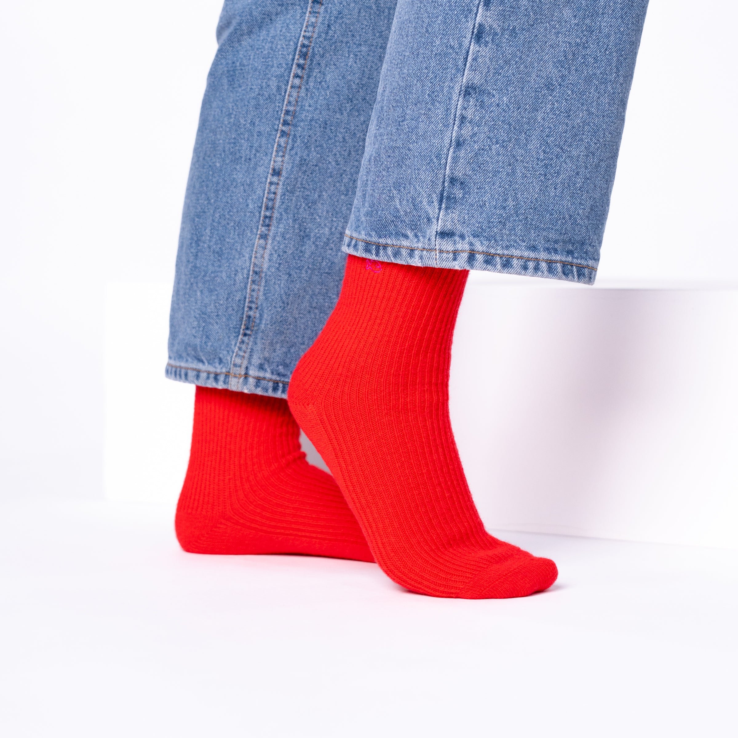 Wool socks BILLYBELT Red