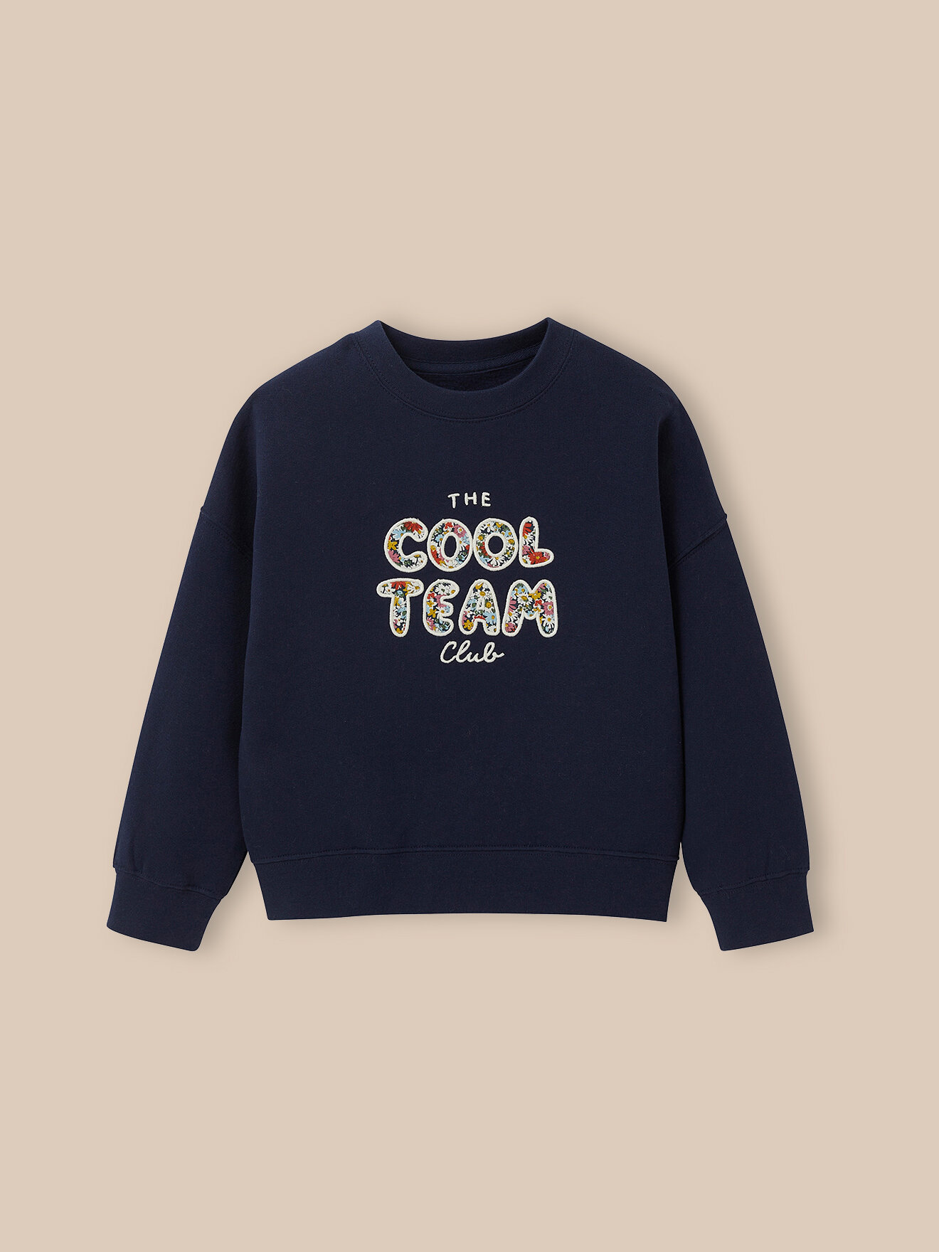 Cool Team sweatshirt in organic cotton Liberty fabric CYRILLUS Blue