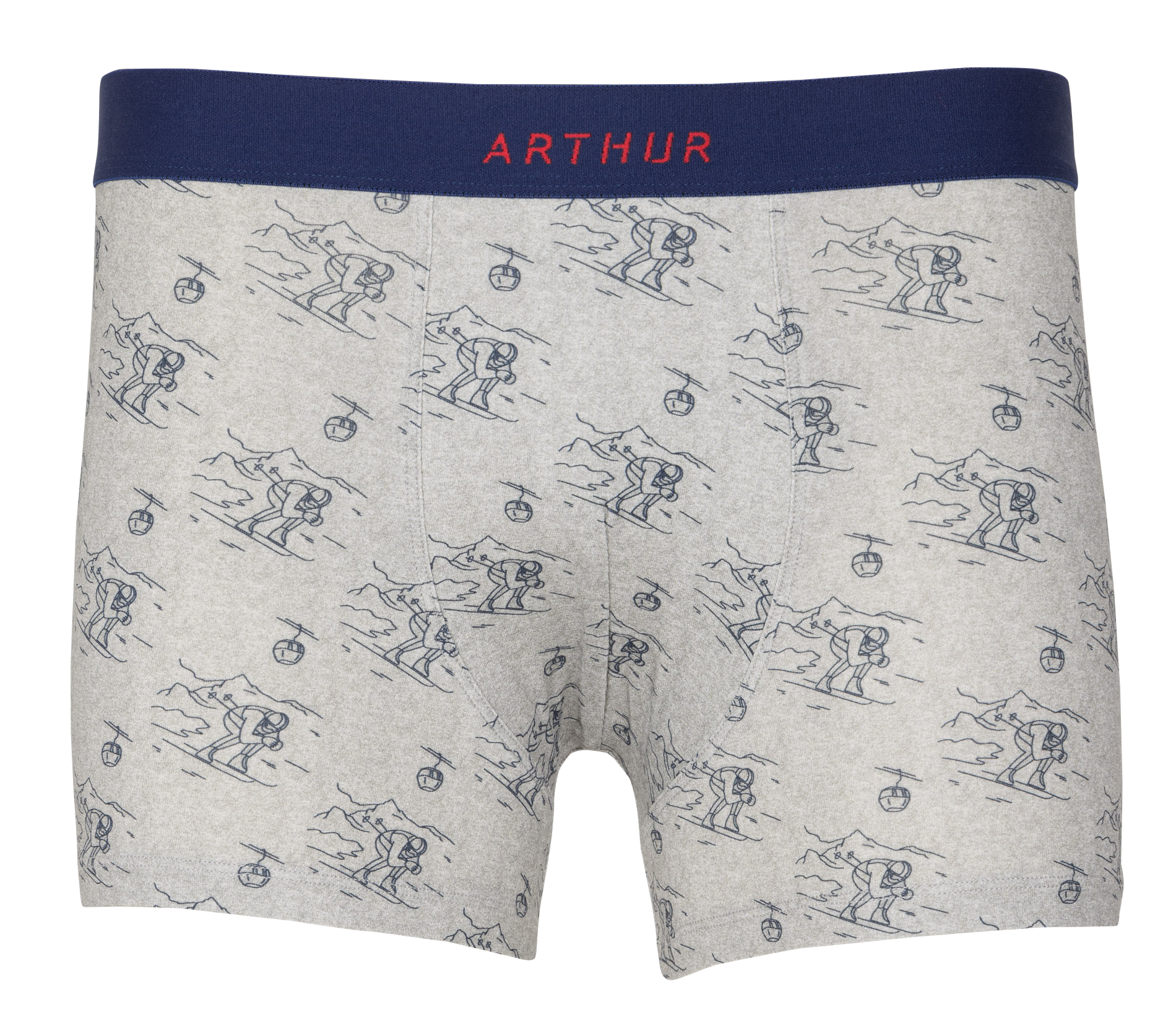 Boxer en coton mélangé imprimé ARTHUR Gris