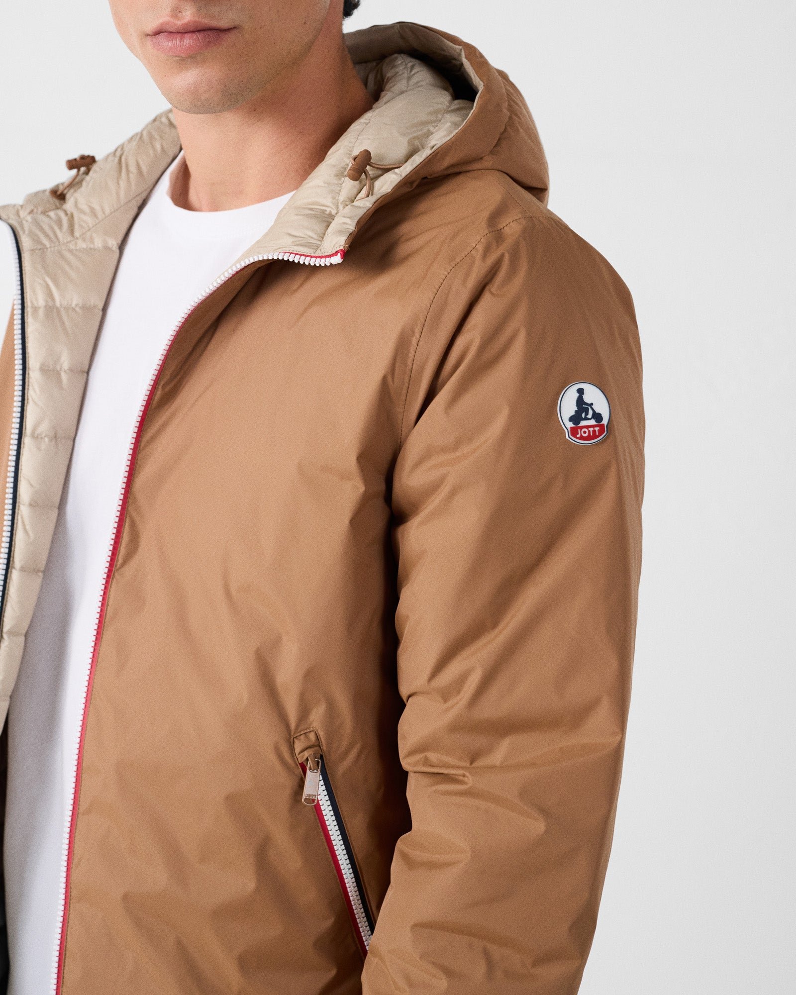 Reversible jacket in brown sugar/beige brummen JOTT Brown