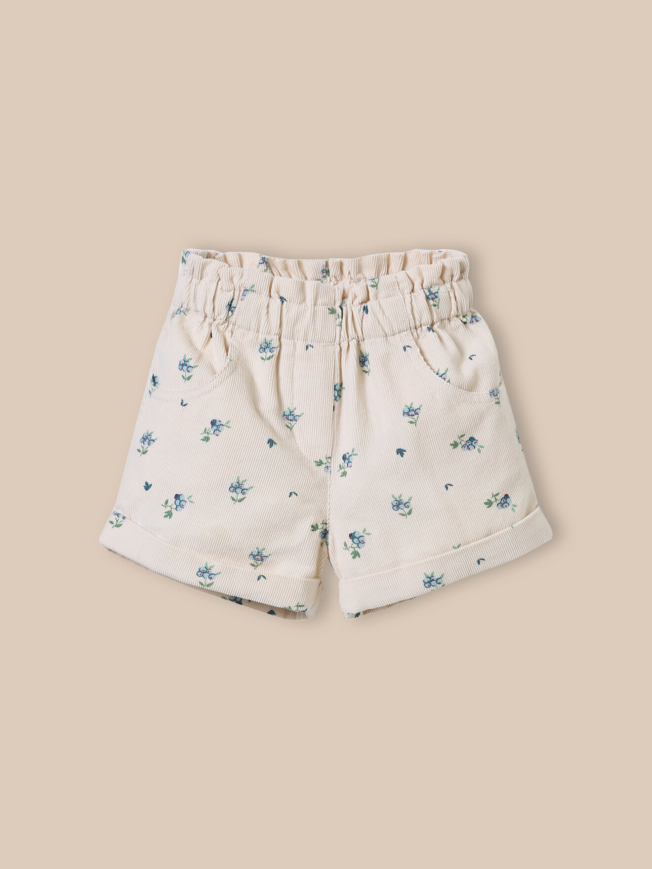 Short in printed velvet CYRILLUS Beige