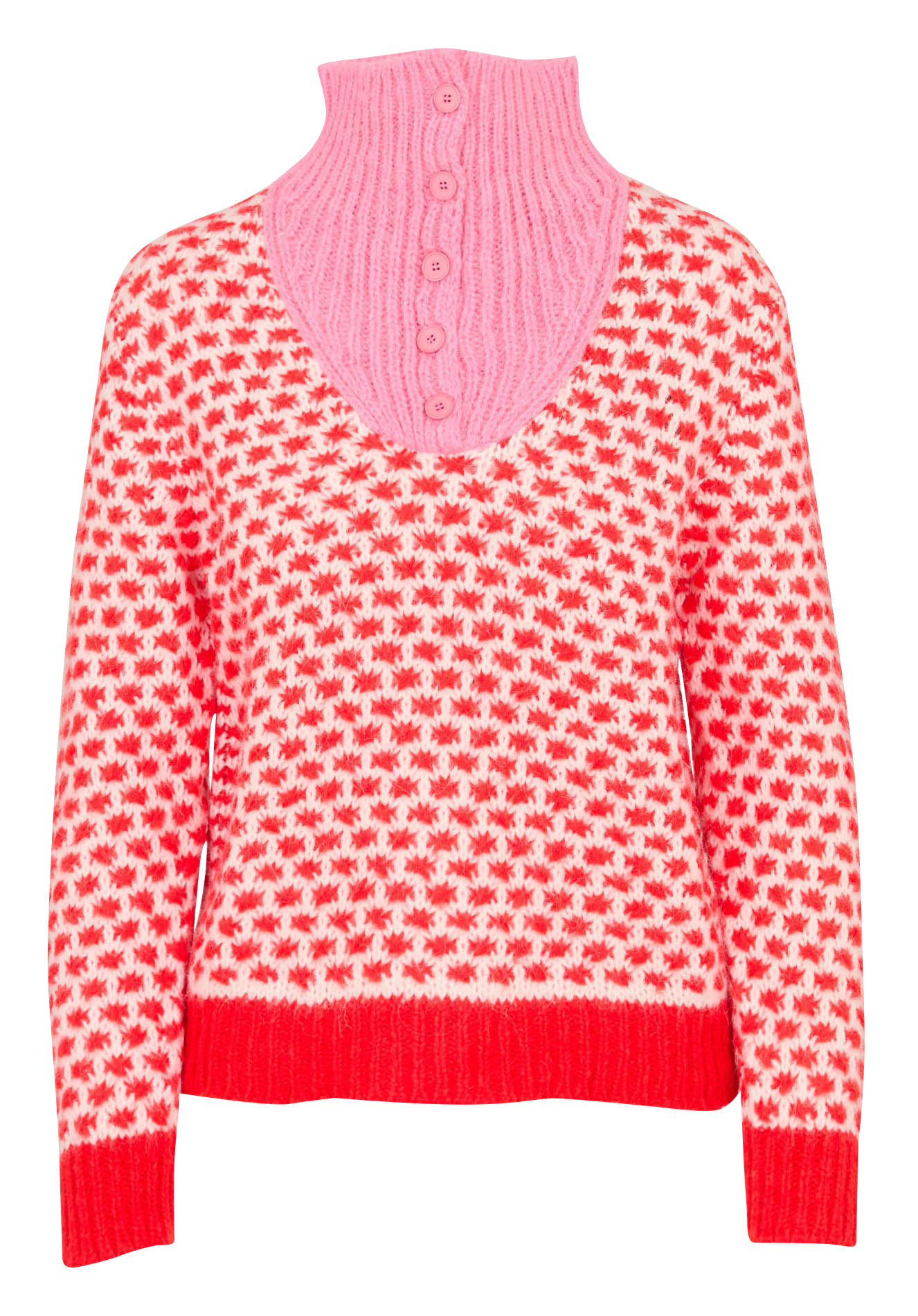 Pull oversize col montant DR BLOOM Rose