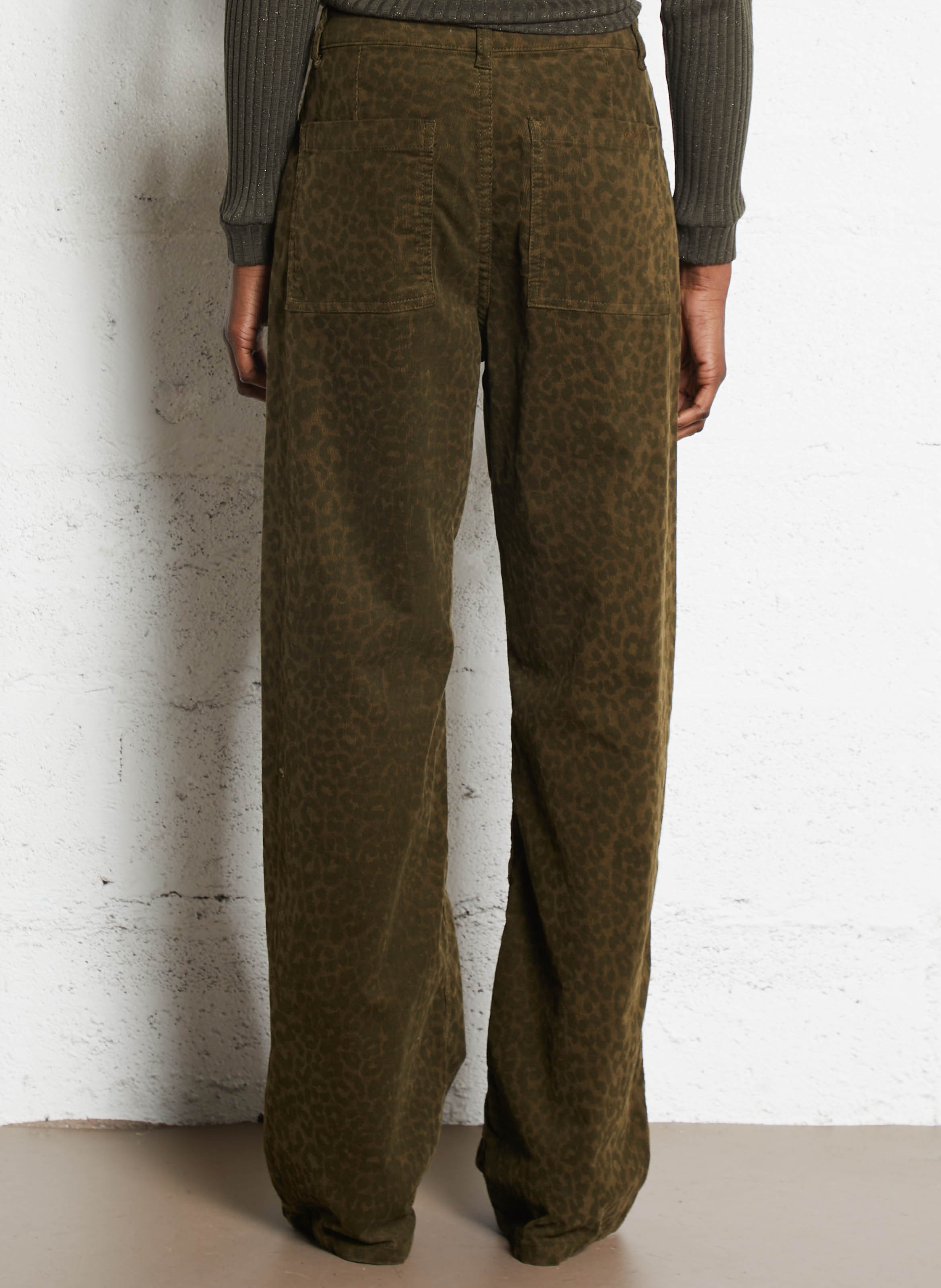 Pantalon large en coton mélangé SUD EXPRESS Vert