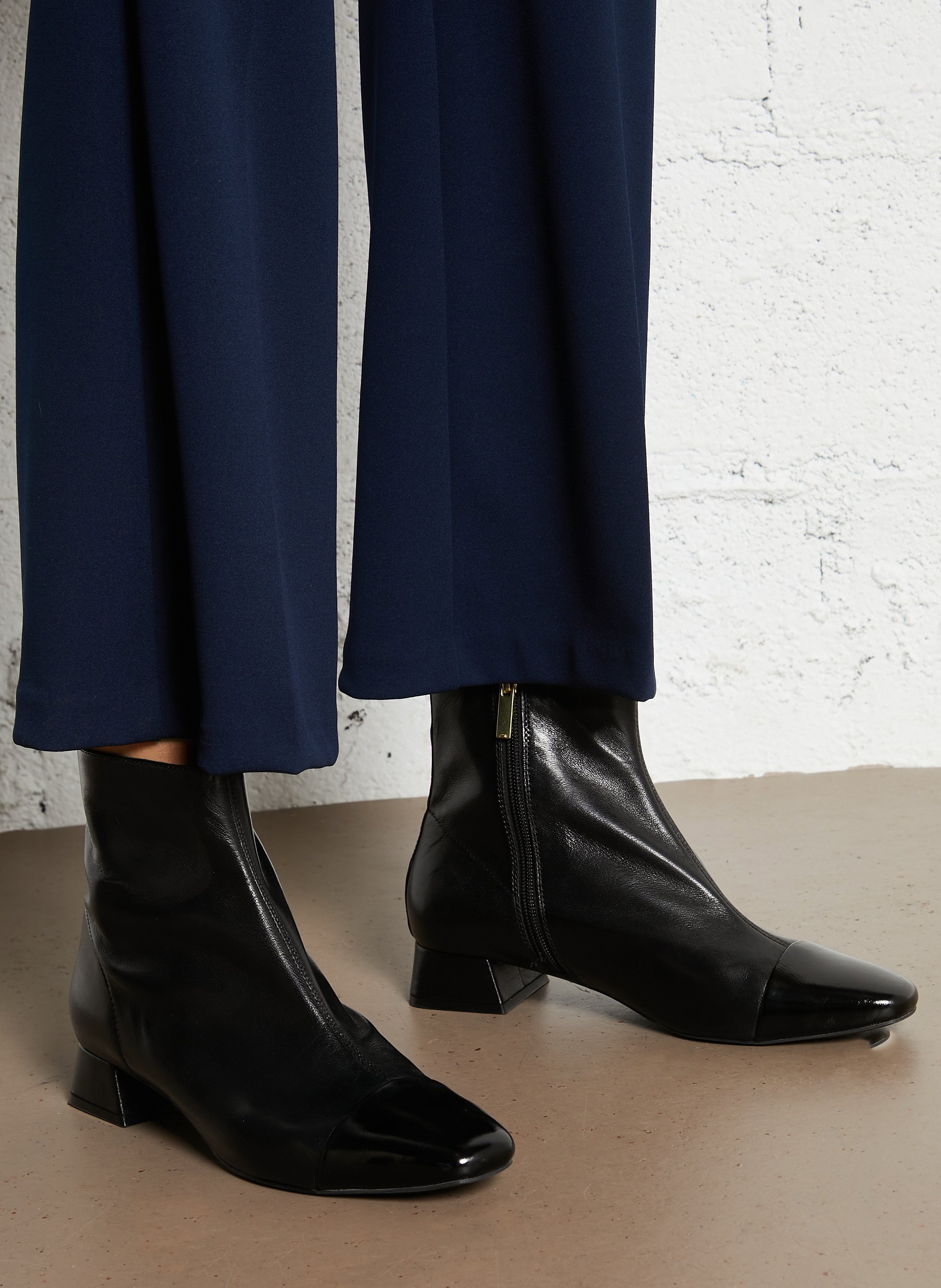 Bottines à talons en cuir  BOCAGE Noir