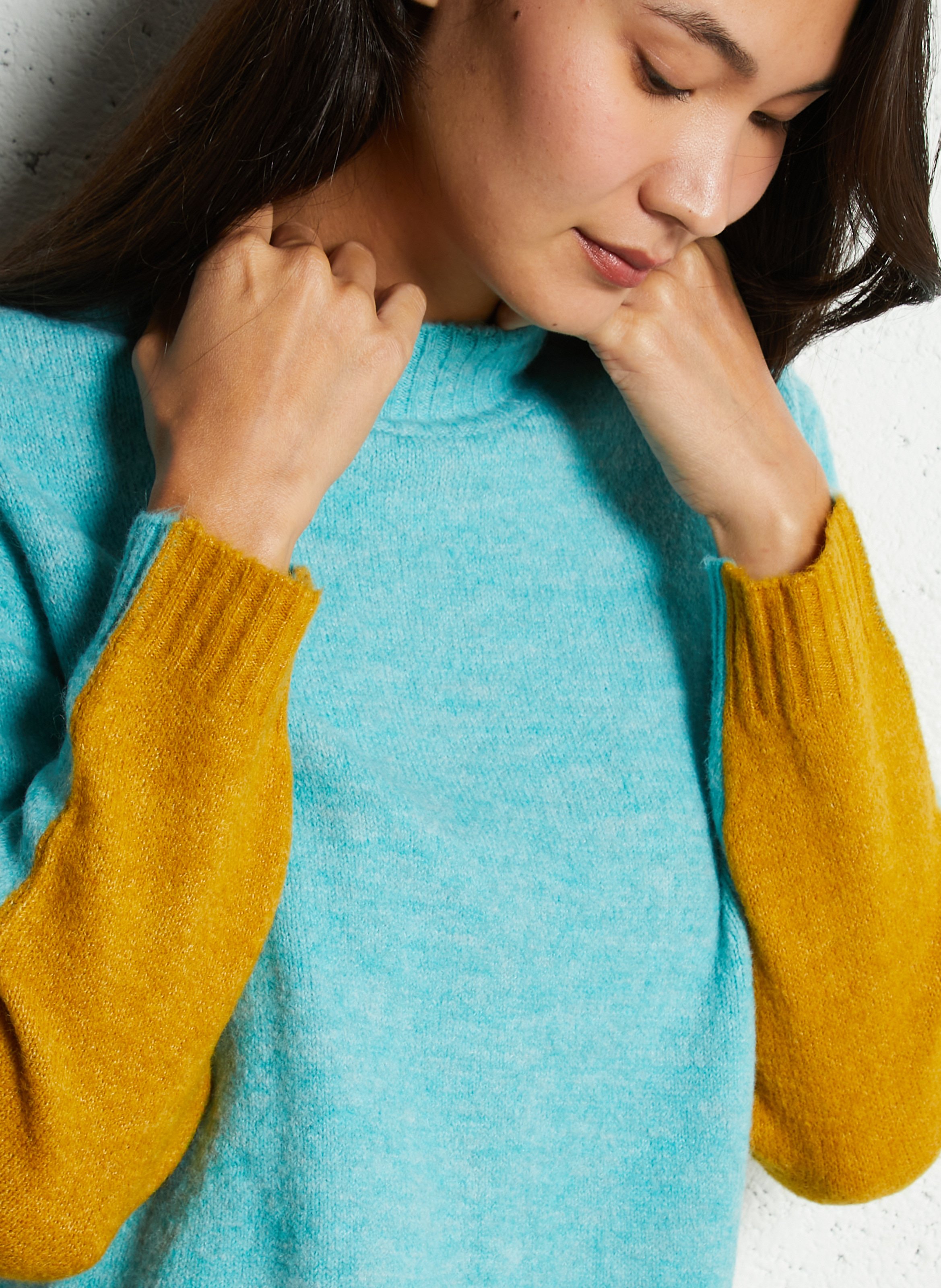 Pull oversize col montant DR BLOOM Vert