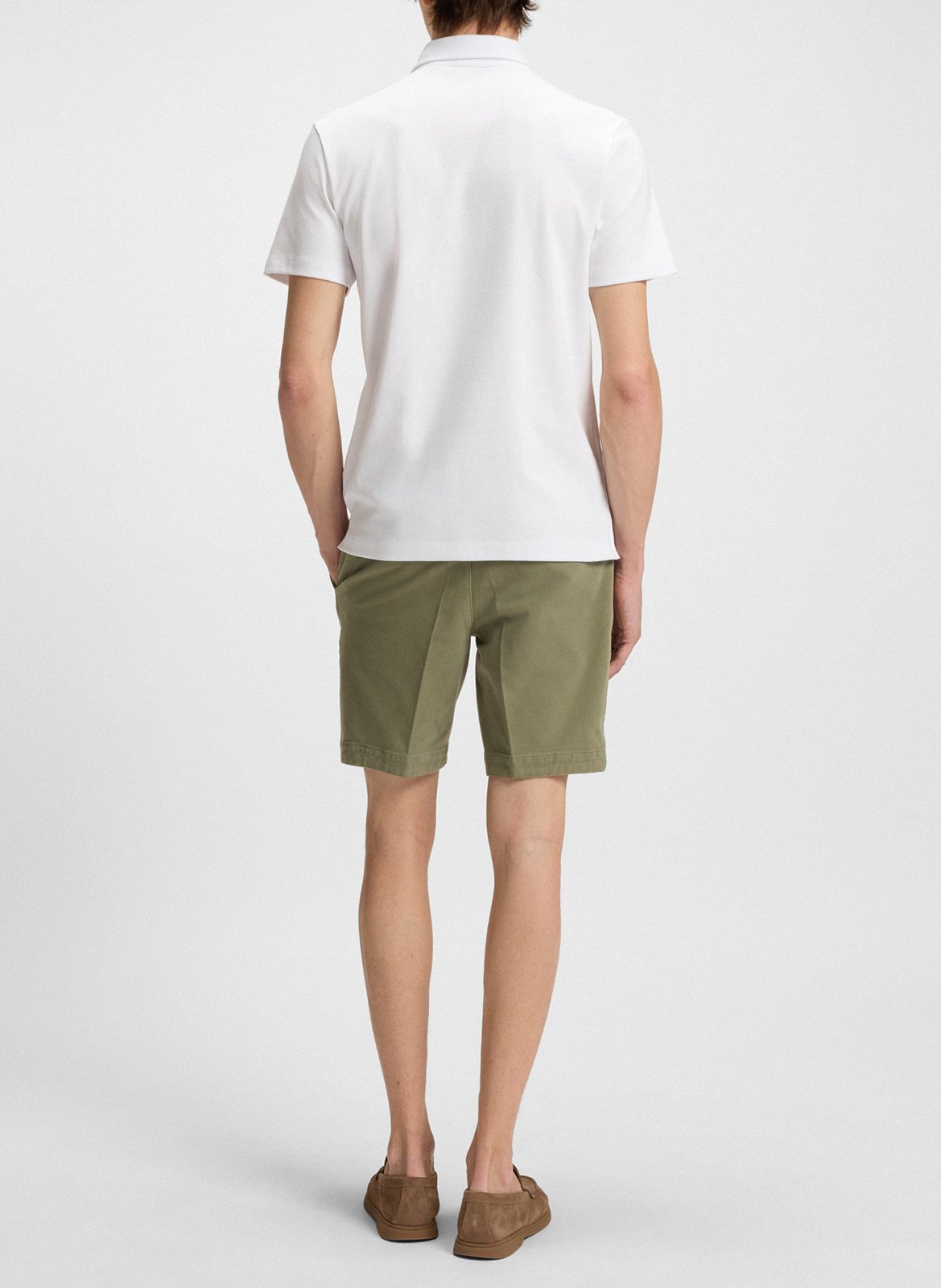 Slim-fit cotton polo shirt BOSS White