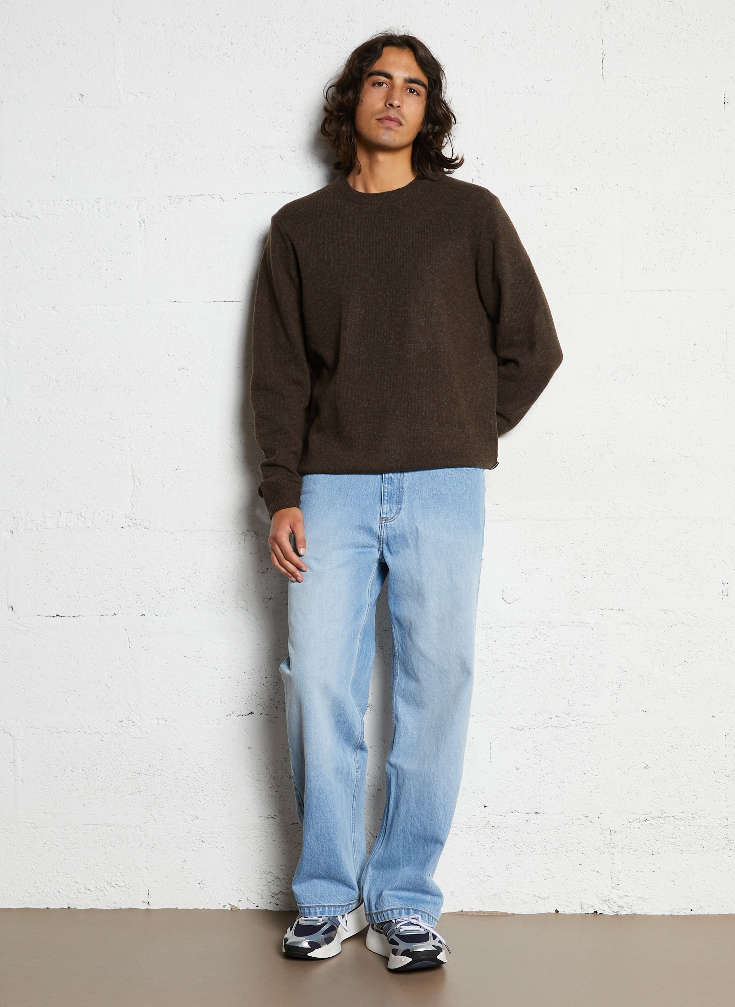 Alpaca wool sweater CASUAL FRIDAY Brown