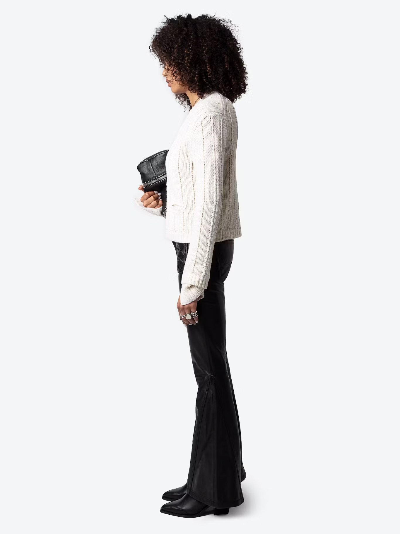 Kurzer Merinowoll-Cardigan ZADIG&VOLTAIRE Weiss