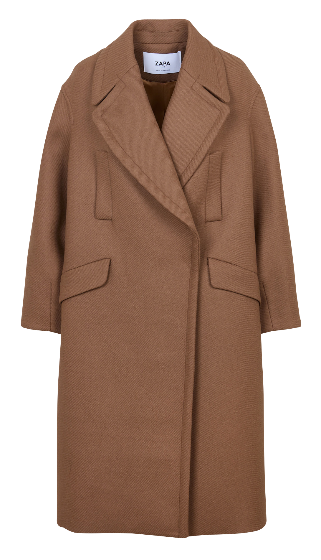 Wollmischmantel mit Reverskragen ZAPA Braun