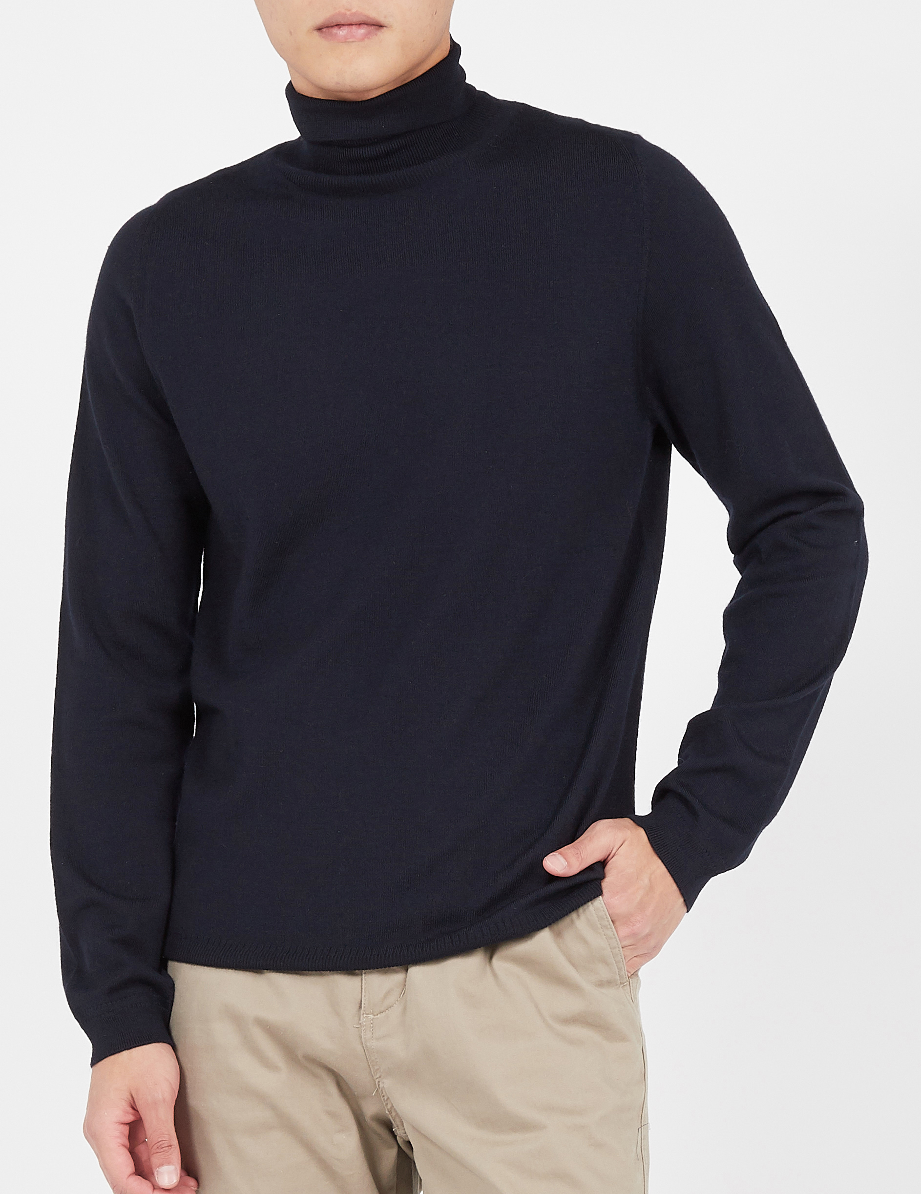 Rollkragenpullover aus Wolle, Regular Fit AU PRINTEMPS PARIS Blau