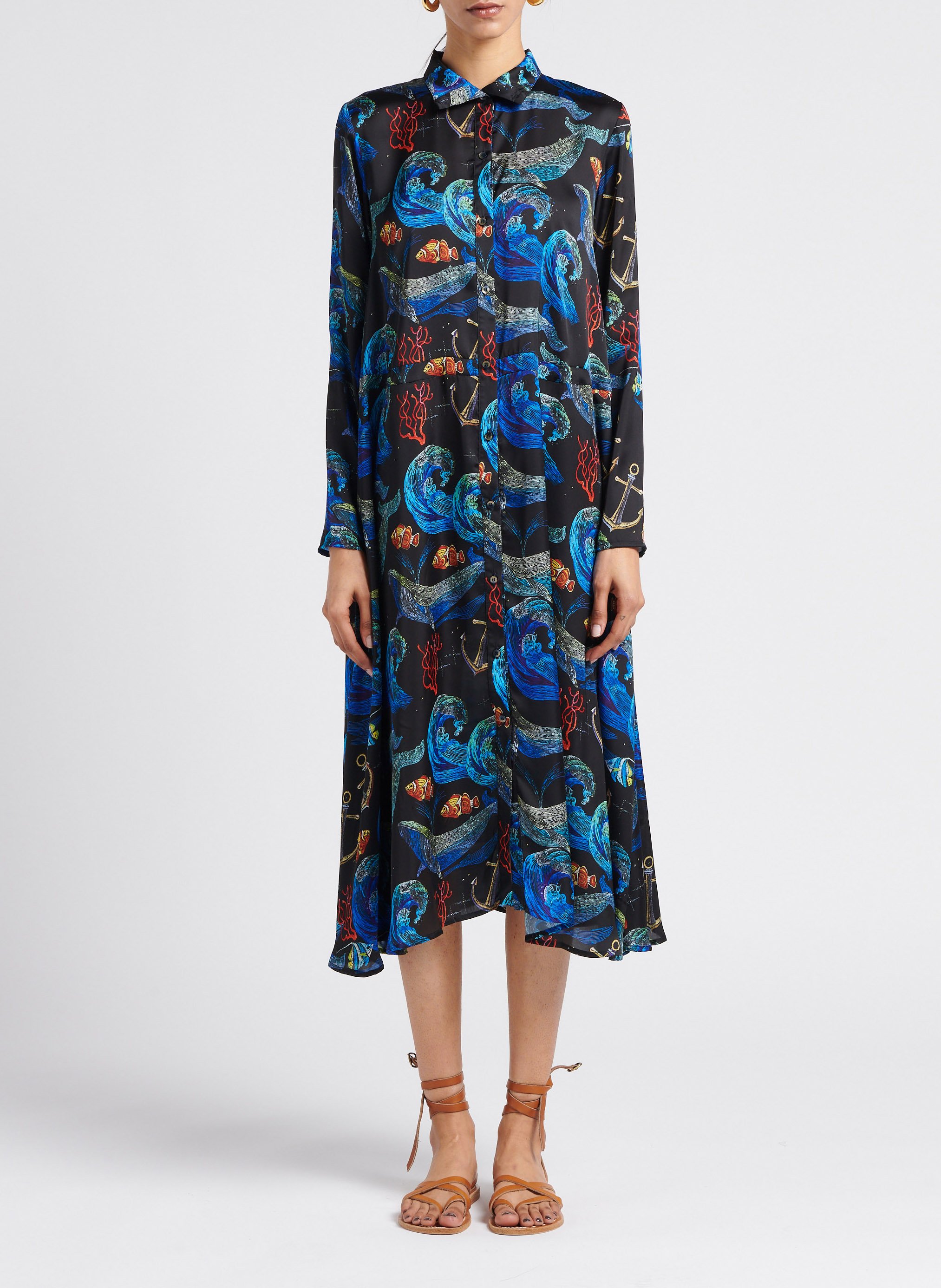 Overhemdjurk met klassieke kraag en print HEIMSTONE Veelkleurig