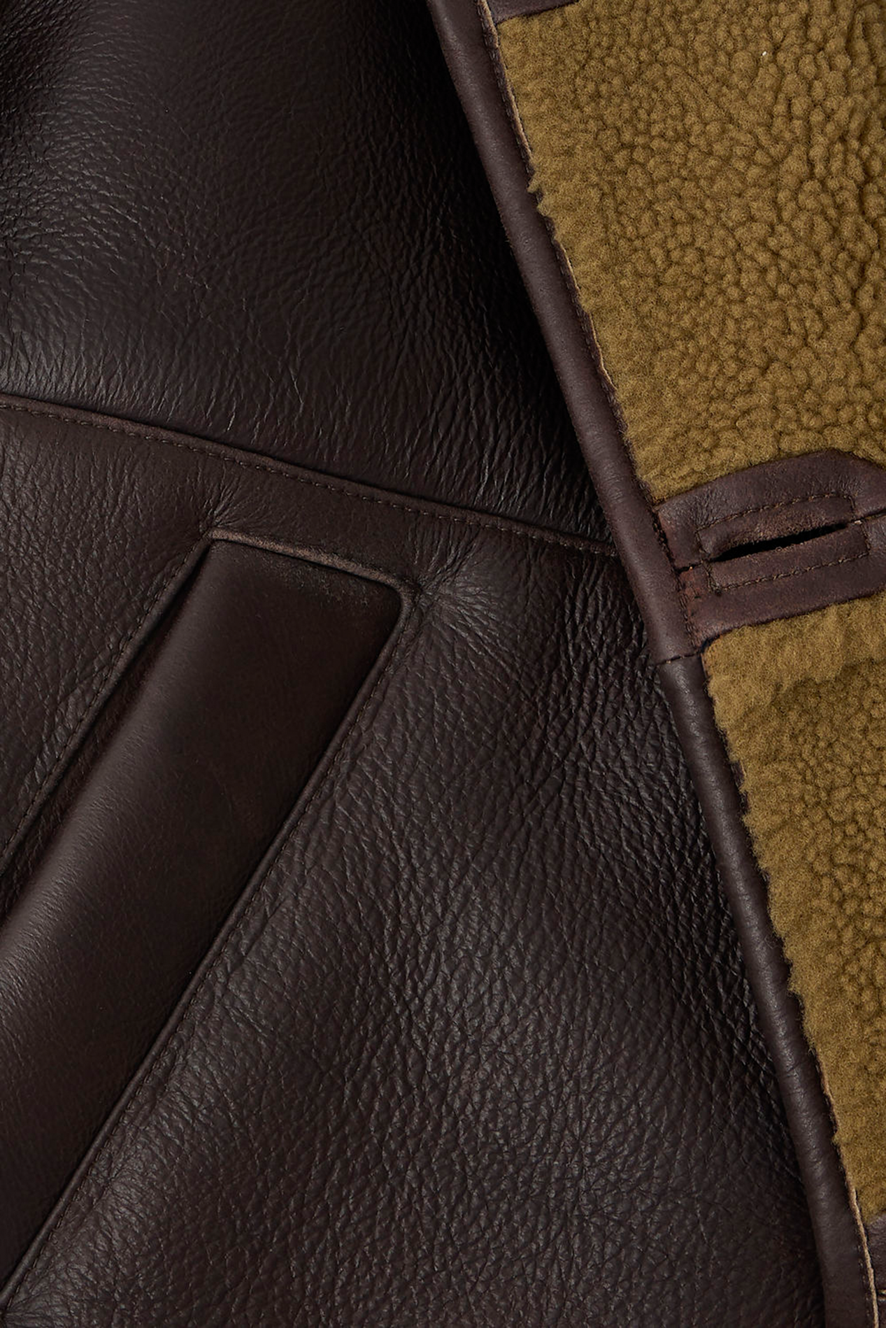 Ronde leren mantel in effen kleur. SOEUR Bruin