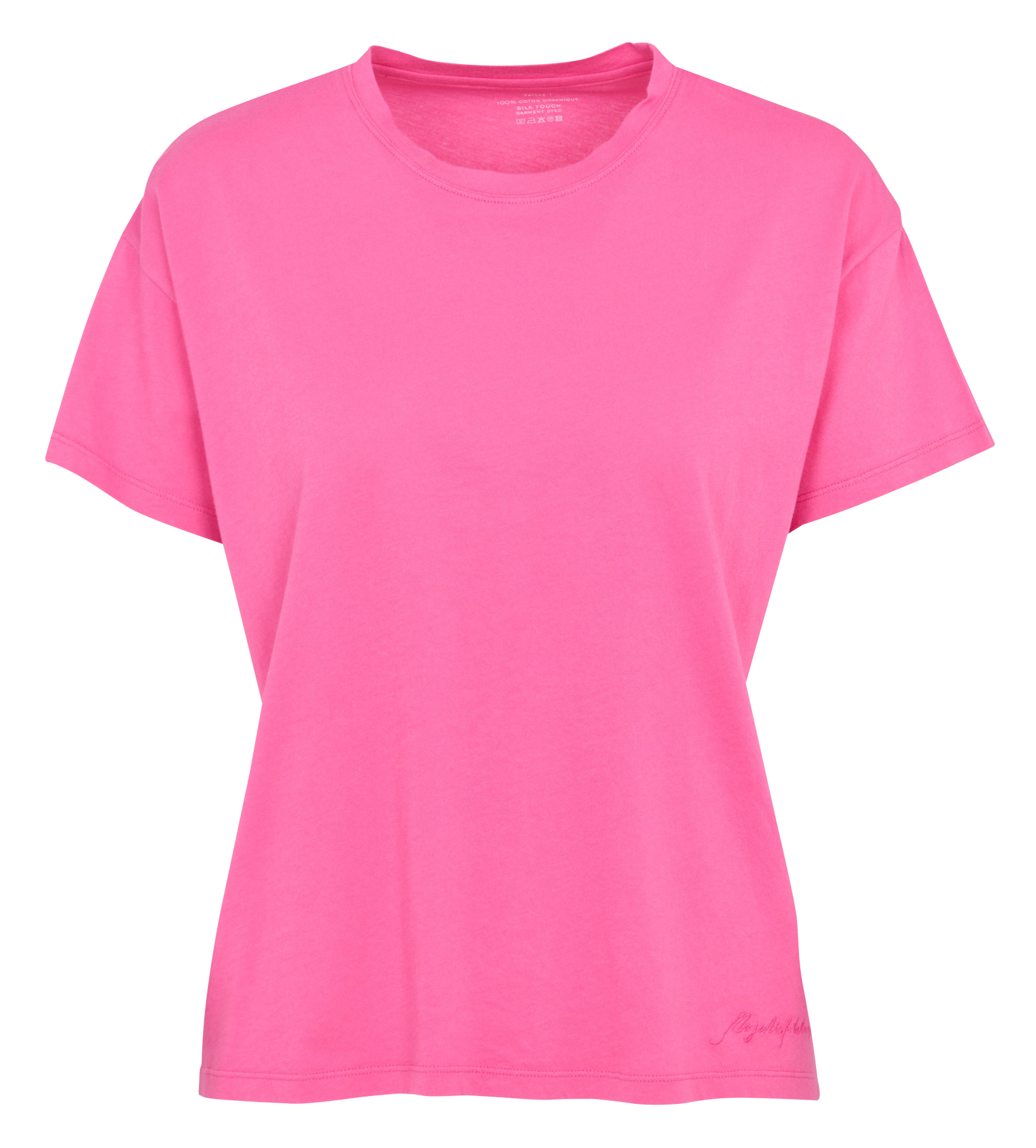 Short-sleeved plain t-shirt MAJESTIC FILATURES Pink