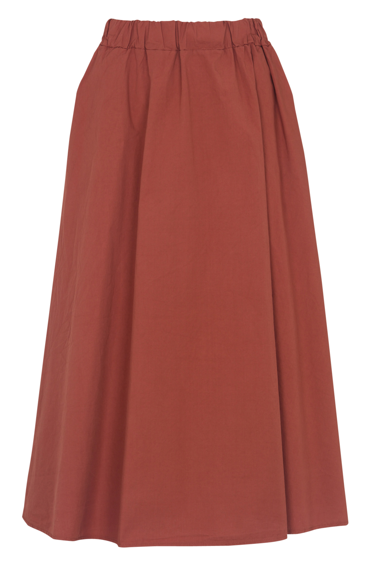 Falda larga de algodón TINSELS Marron