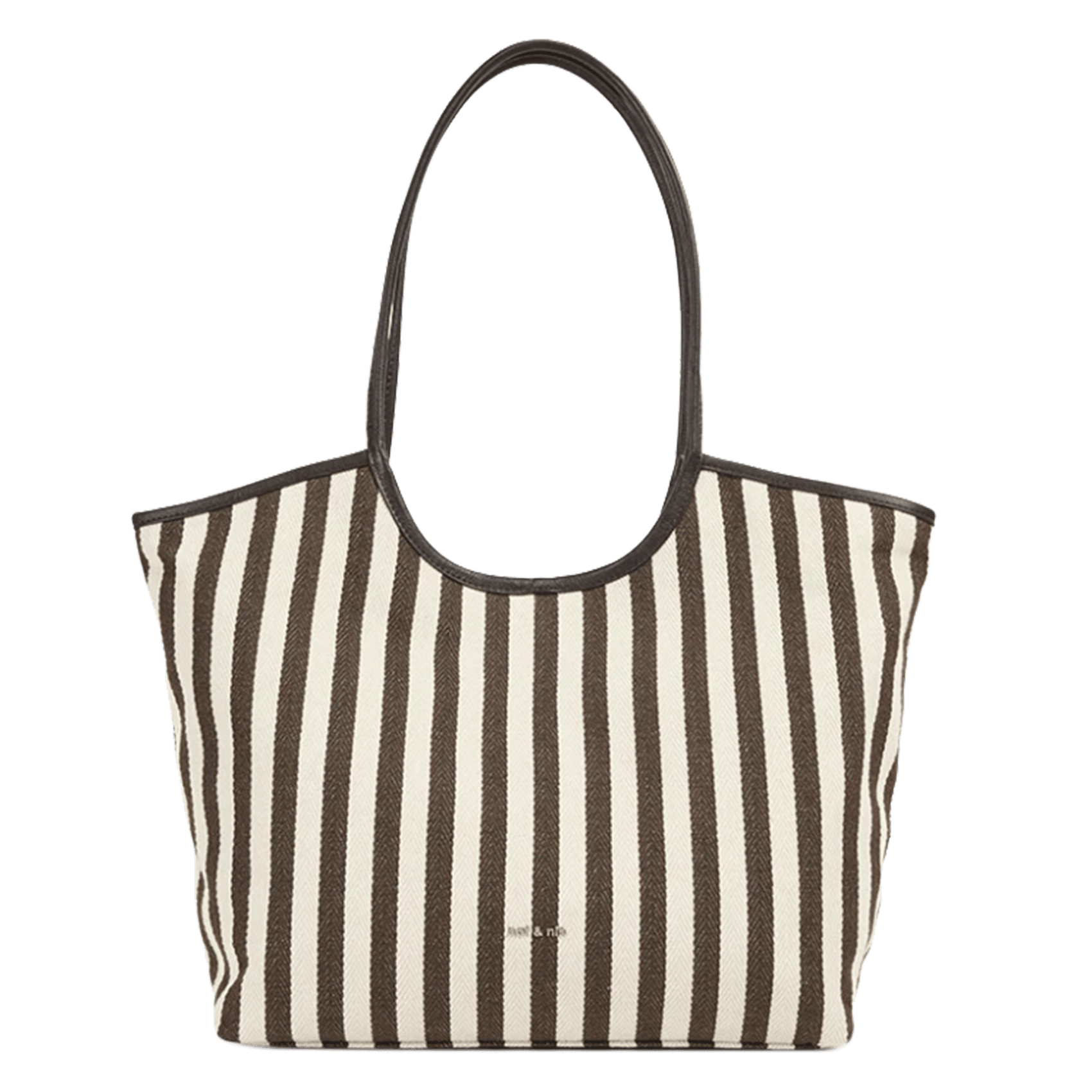 Striped tote bag NAT & NIN Brown