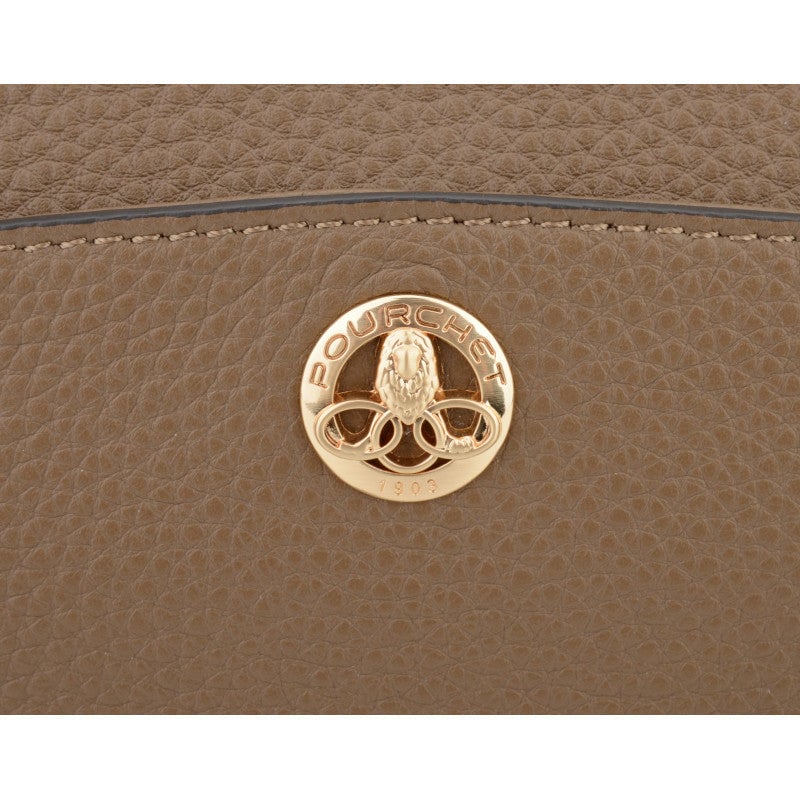 Crossbody bag in cowhide leather Brown