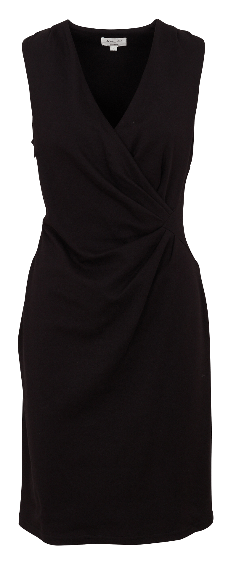 Robe courte drapée sans manches unie MAISON 123 Noir